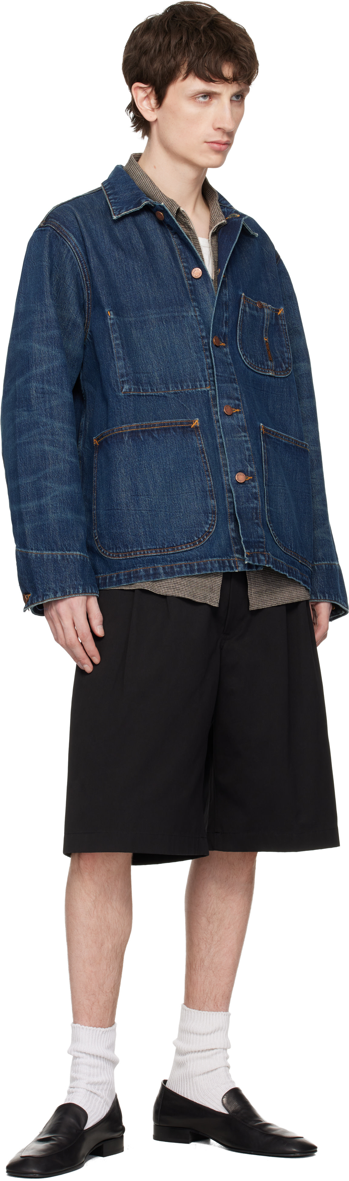 ジャケット・アウター Blue Way Jeans Denim Chore Jacket S Nudie Jeans: Blue Howie Denim Chore Jacket | SSENSE Canada