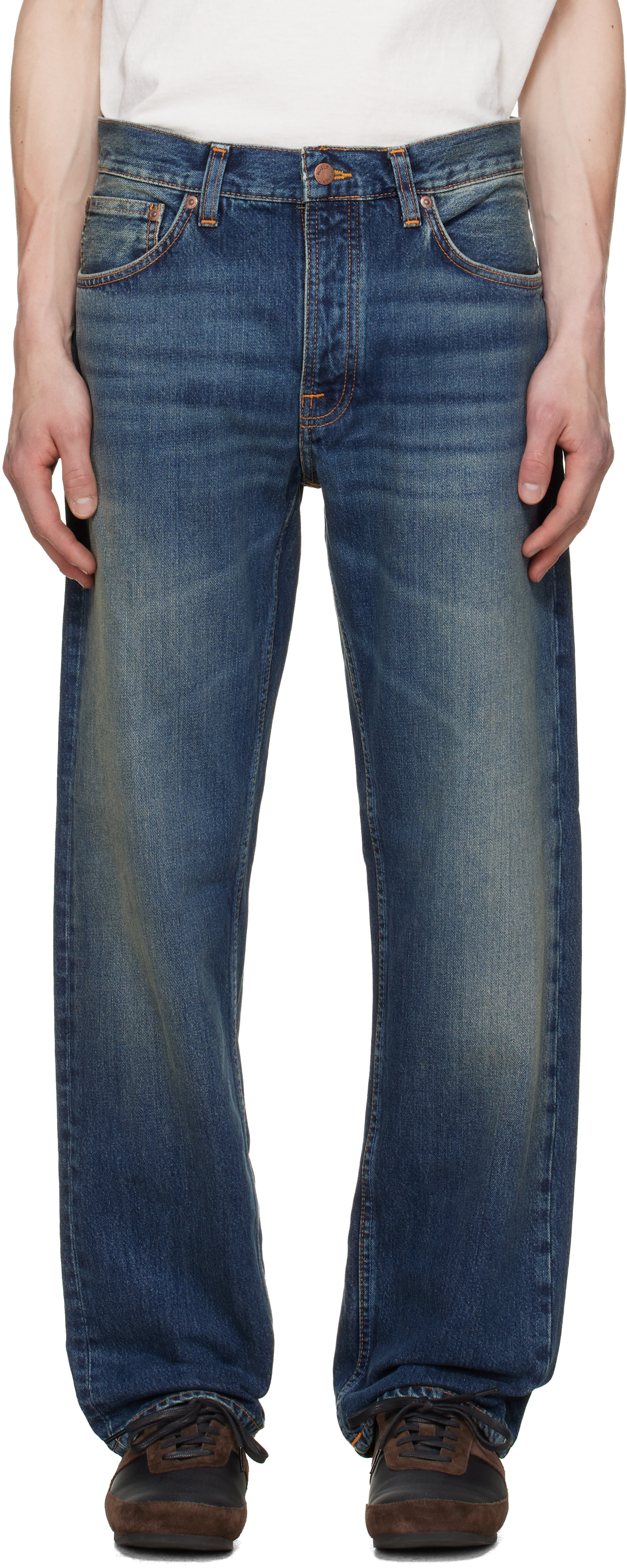 Nudie Jeans: Blue Rad Rufus Jeans | SSENSE