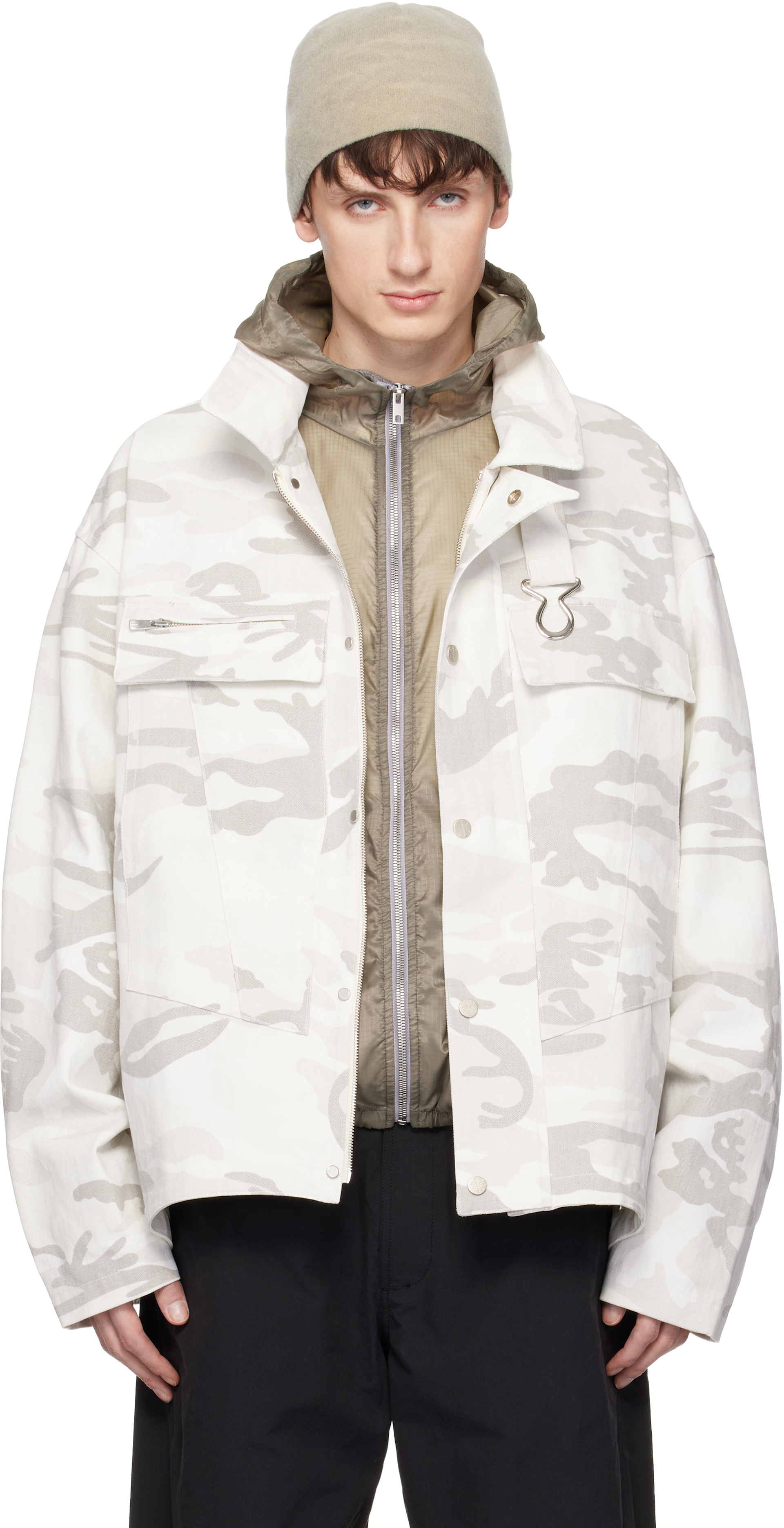 FFFPOSTALSERVICE - SSENSE Exclusive Off-White FF Bunker Jacket