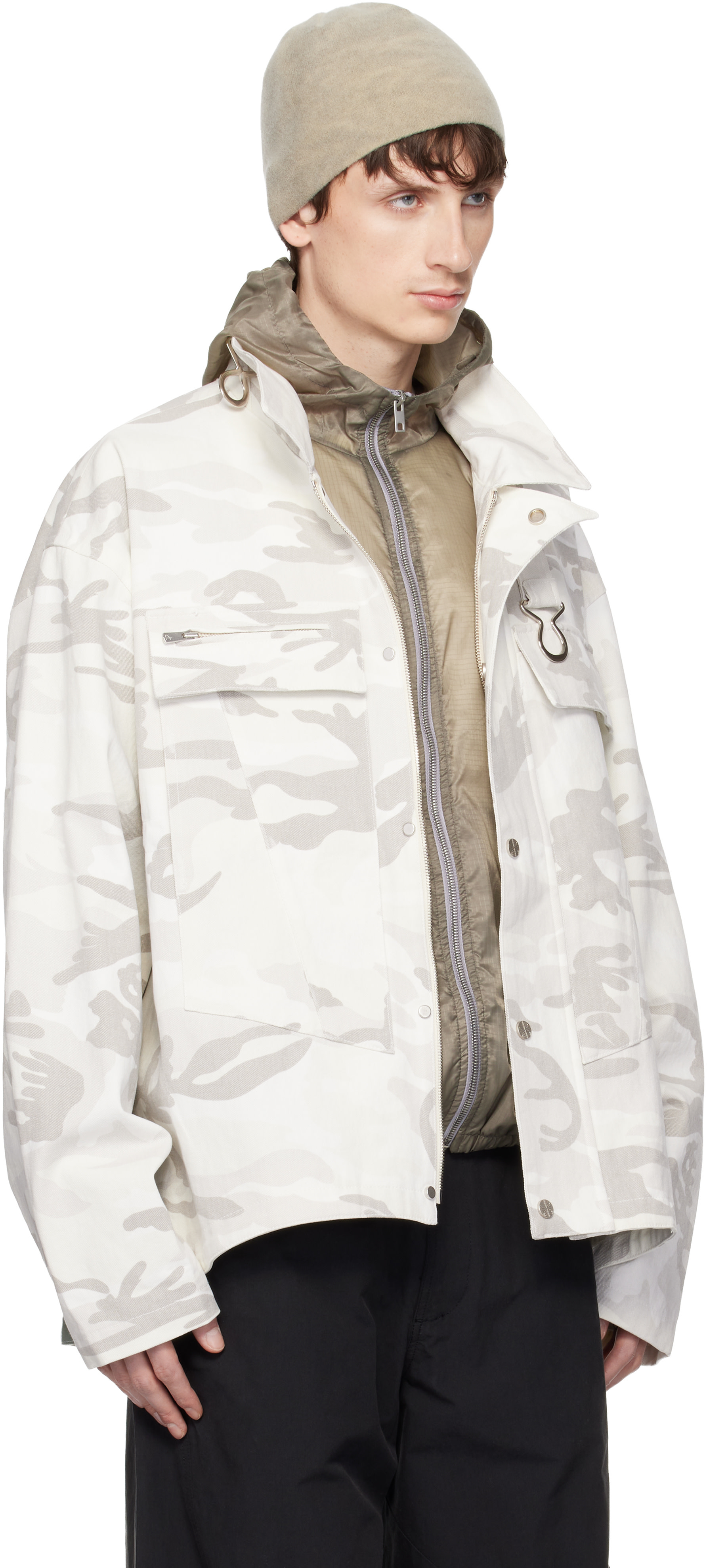 FFFPOSTALSERVICE - SSENSE Exclusive Off-White FF Bunker Jacket