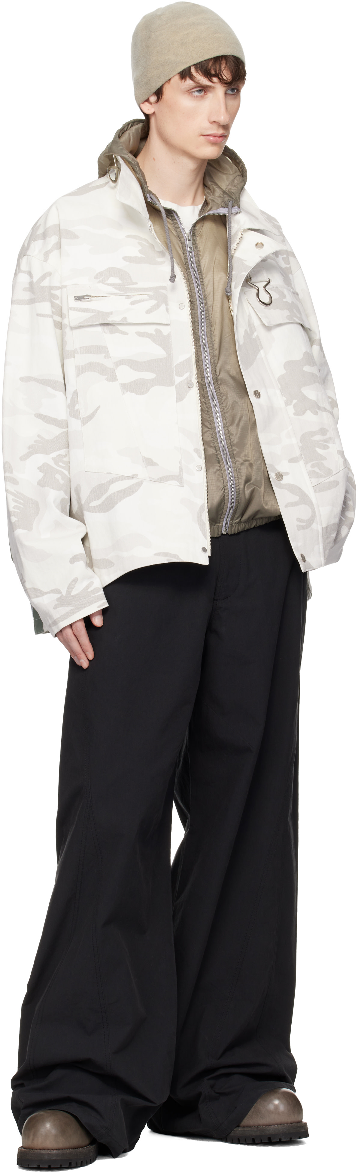 FFFPOSTALSERVICE - SSENSE Exclusive Off-White FF Bunker Jacket