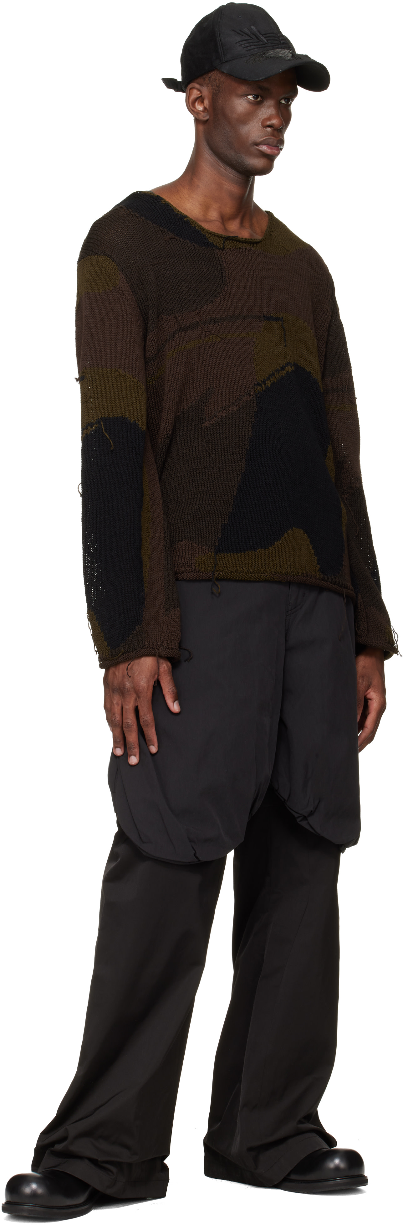 FFFPOSTALSERVICE - Black Bolsu Double Layered Trousers