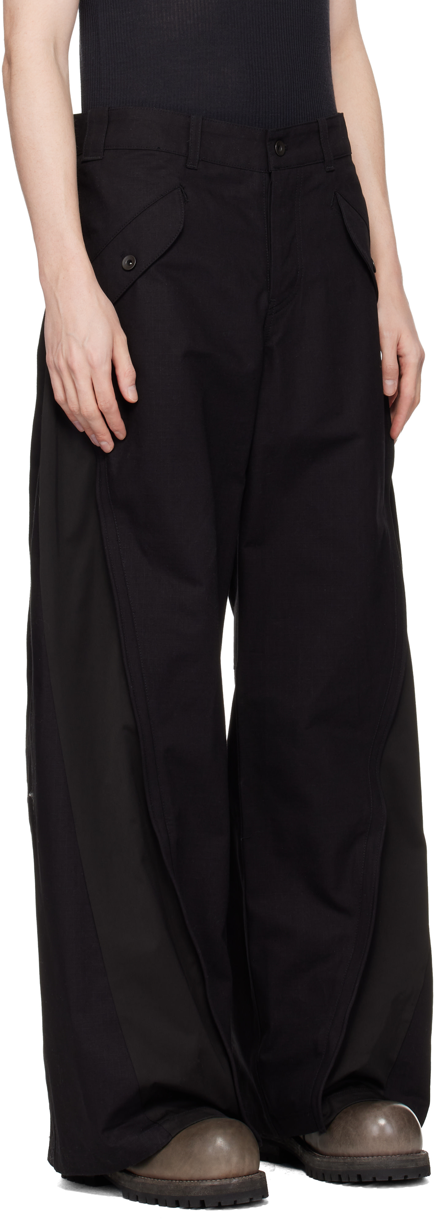 FFFPOSTALSERVICE - Black Kinarak Wired Trousers