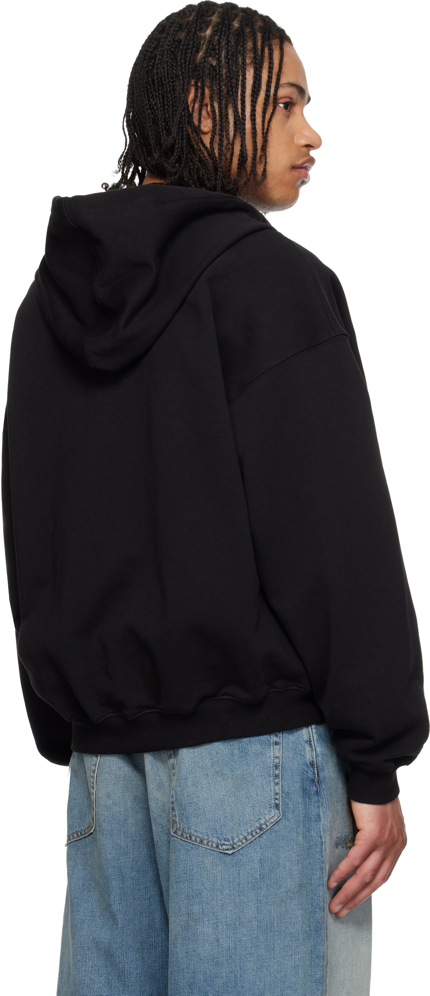 FFFPOSTALSERVICE - Pull à capuche RH noir à glissière