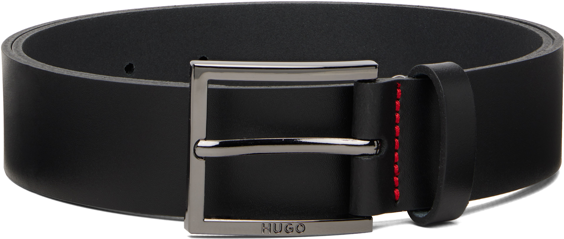 Hugo: ブラック レザーベルト | SSENSE 日本