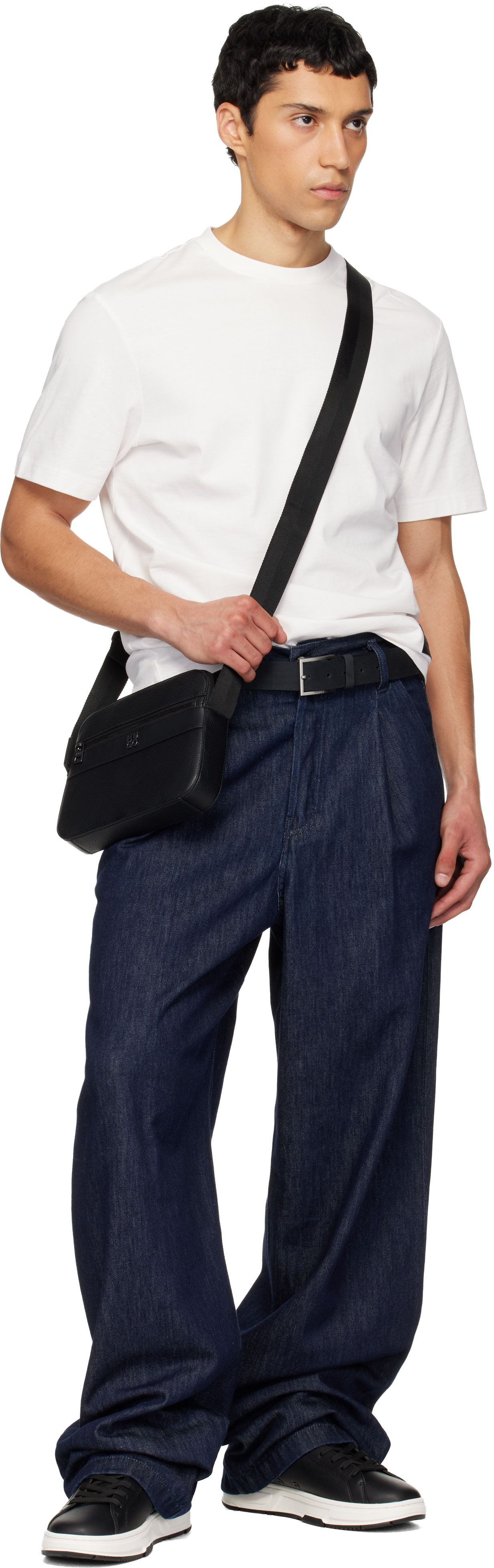 Hugo - Black Nubuck Belt