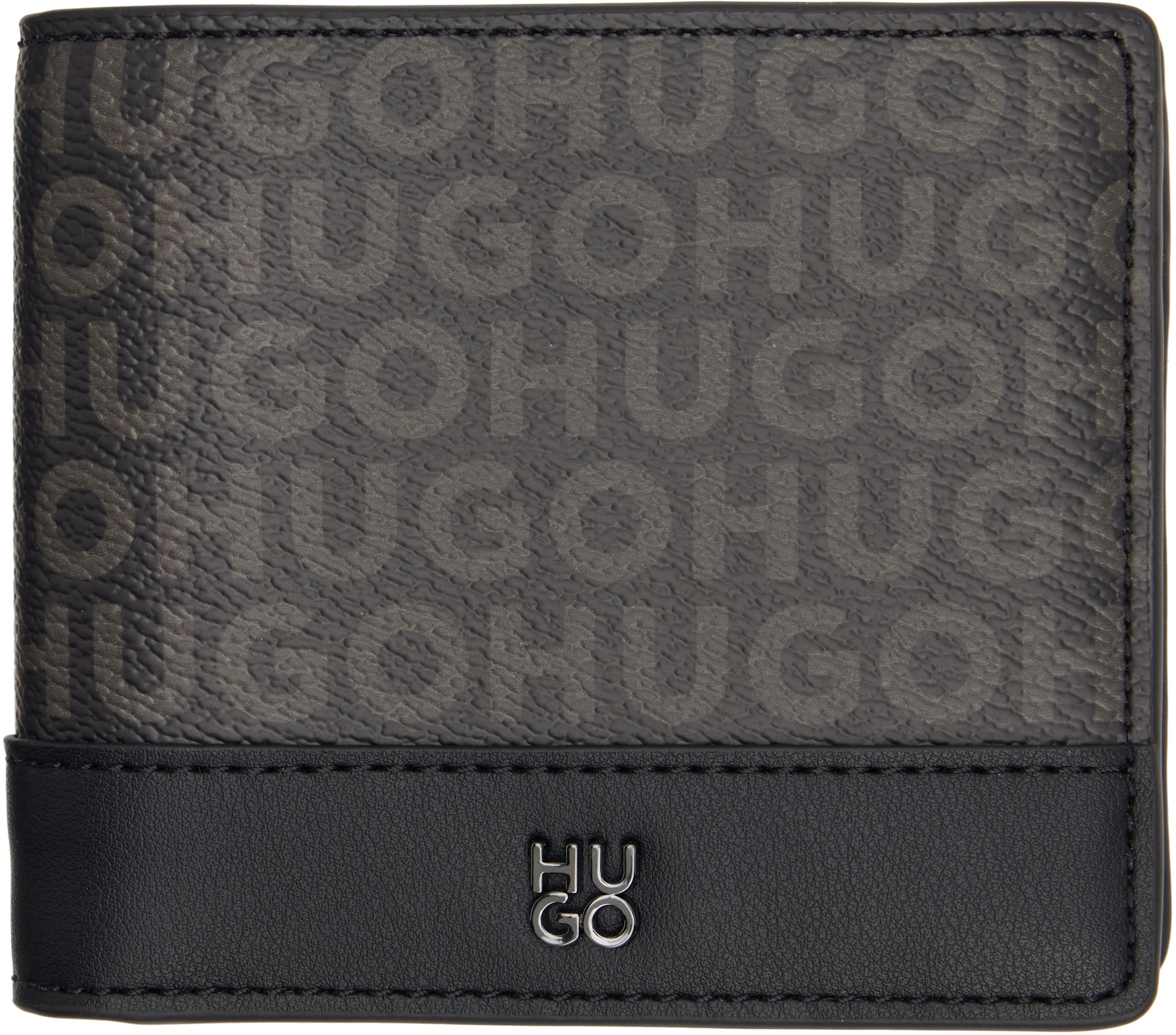 Hugo - Black Stacked-Logo Wallet