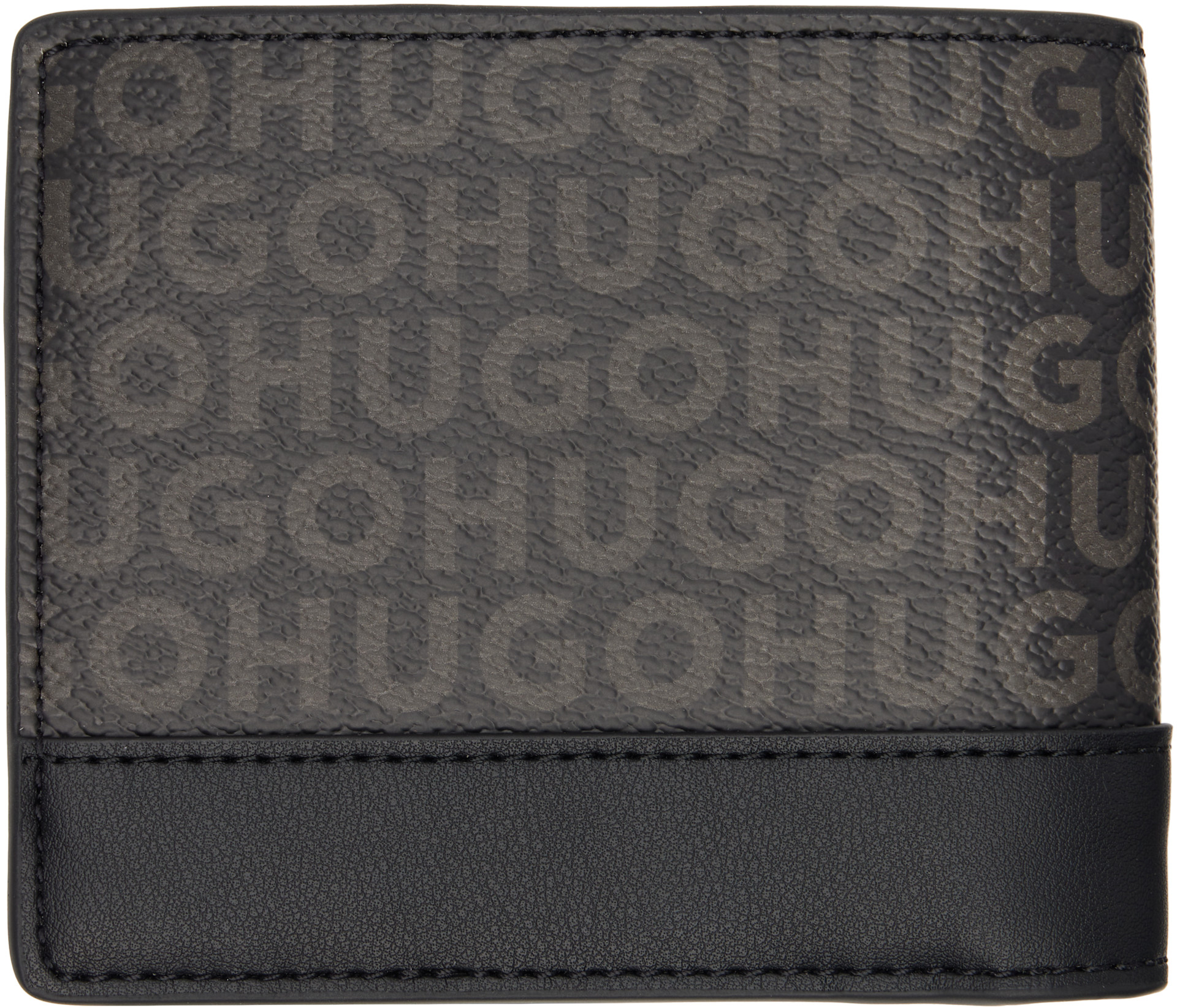 Hugo - Black Stacked-Logo Wallet