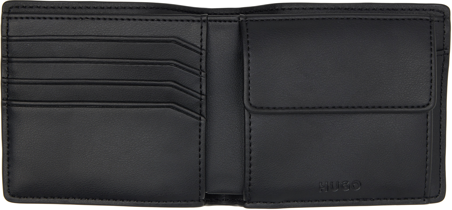 Hugo - Black Stacked-Logo Wallet