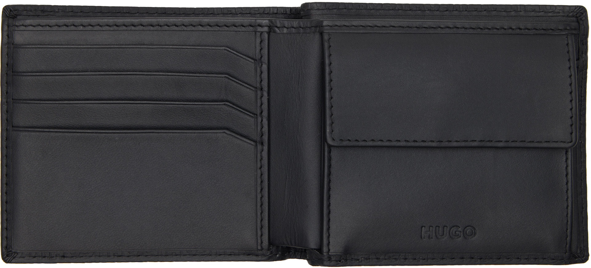 Hugo - Black Embossed Logo Wallet