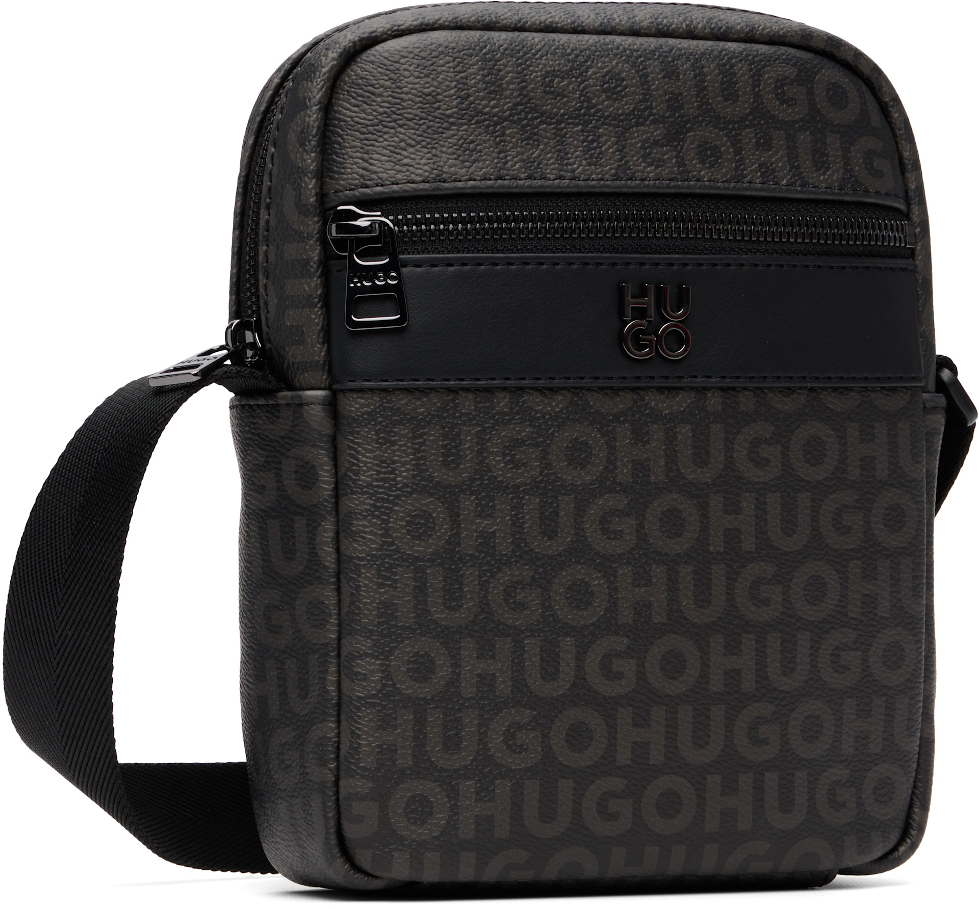 Hugo - Black Grained Faux-Leather Bag
