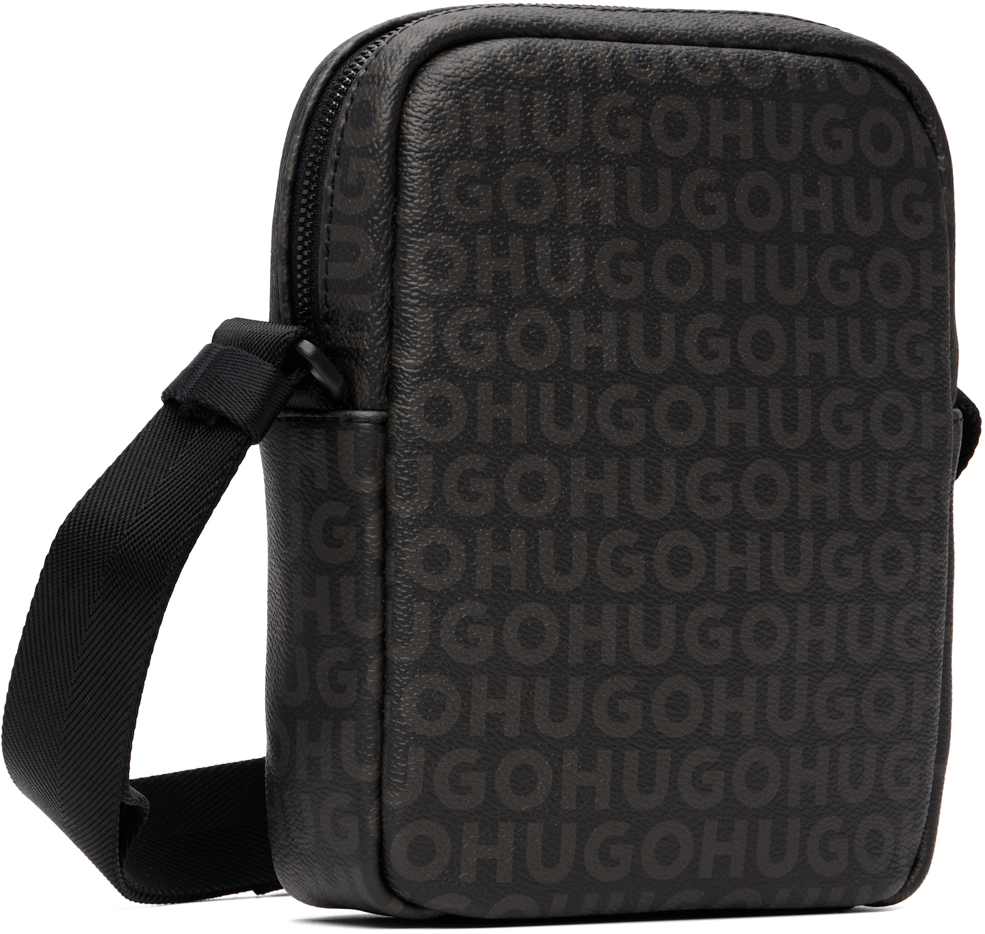 Hugo - Black Grained Faux-Leather Bag