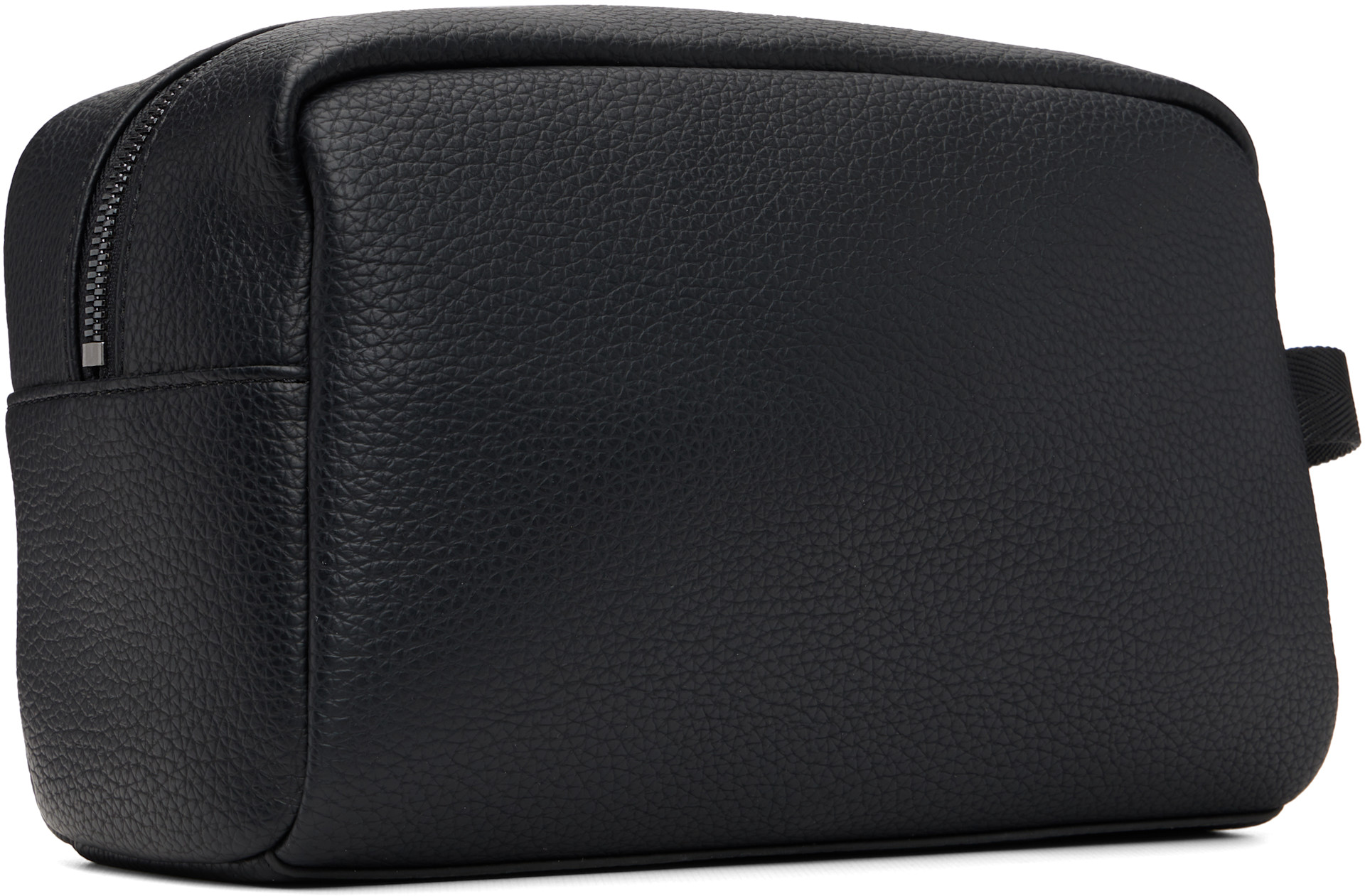 Hugo - Black Polished Logo Wash Pouch