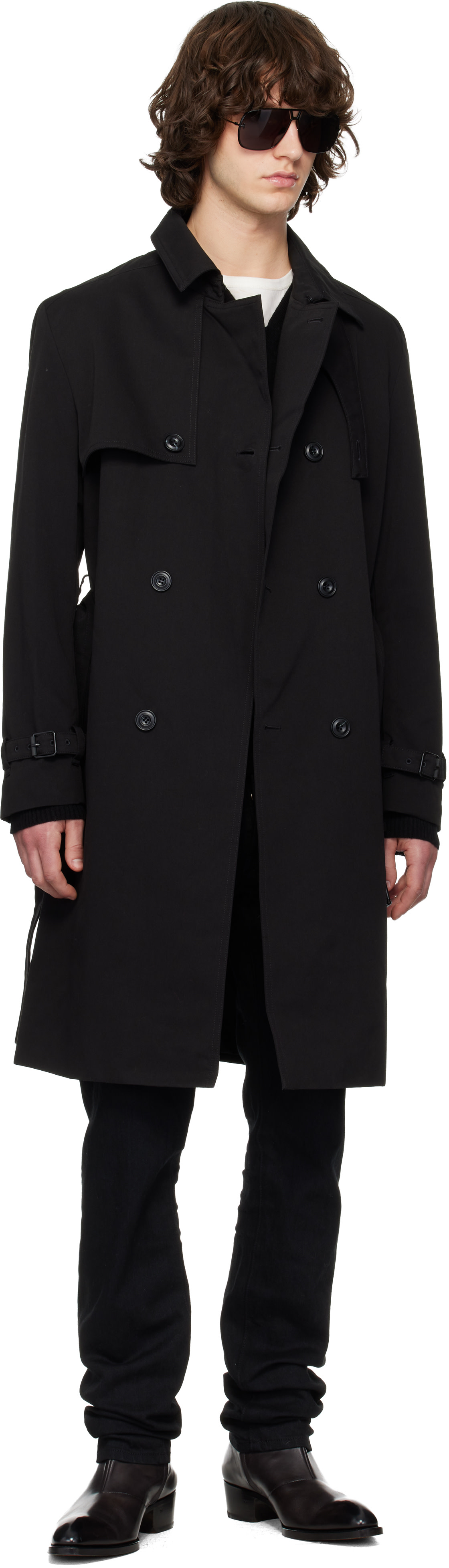 Hugo - Black Water-Repellent Trench Coat