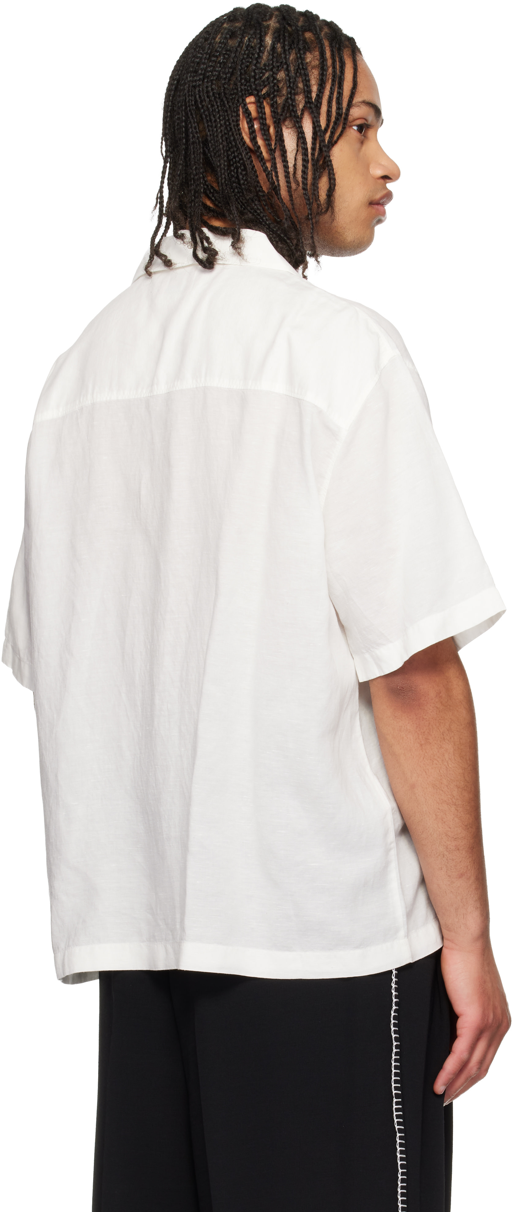 Hugo - Chemise blanc cassé à image imprimée