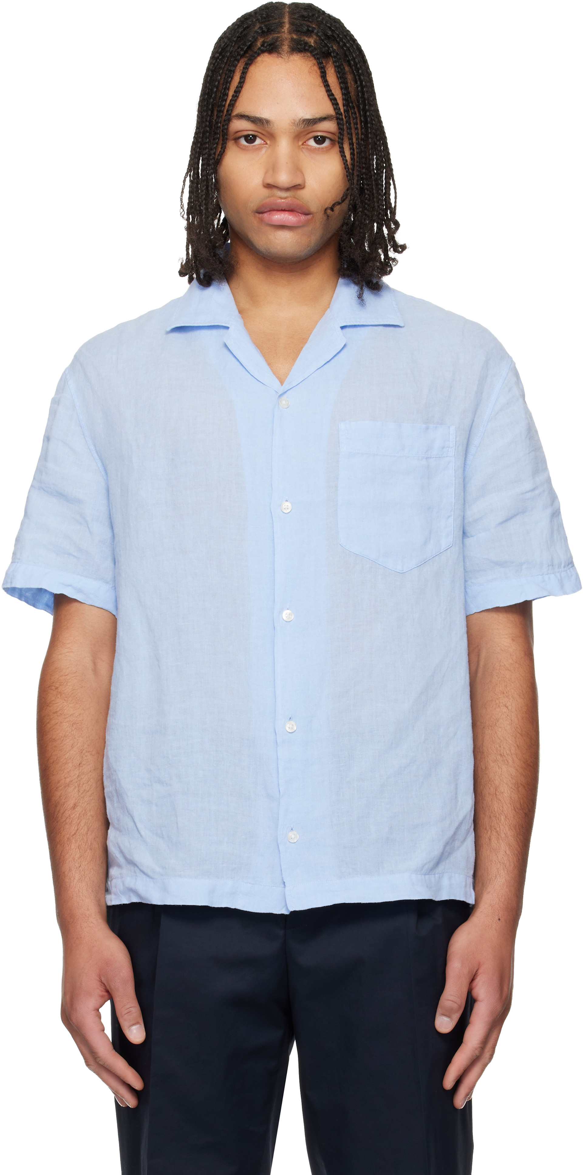 Hugo - Blue Camp Collar Shirt