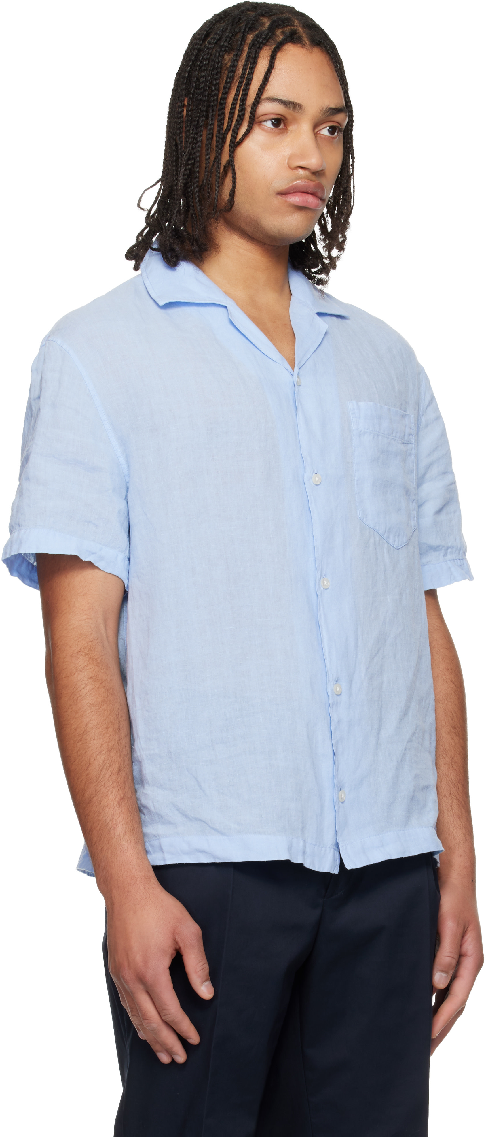 Hugo - Blue Camp Collar Shirt