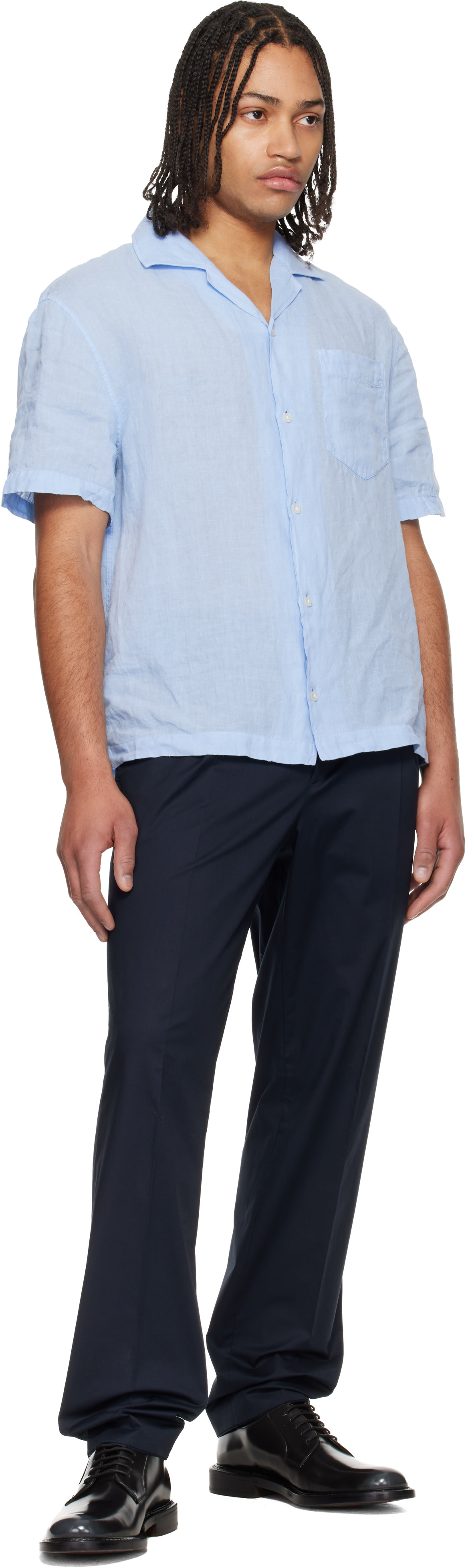 Hugo - Blue Camp Collar Shirt