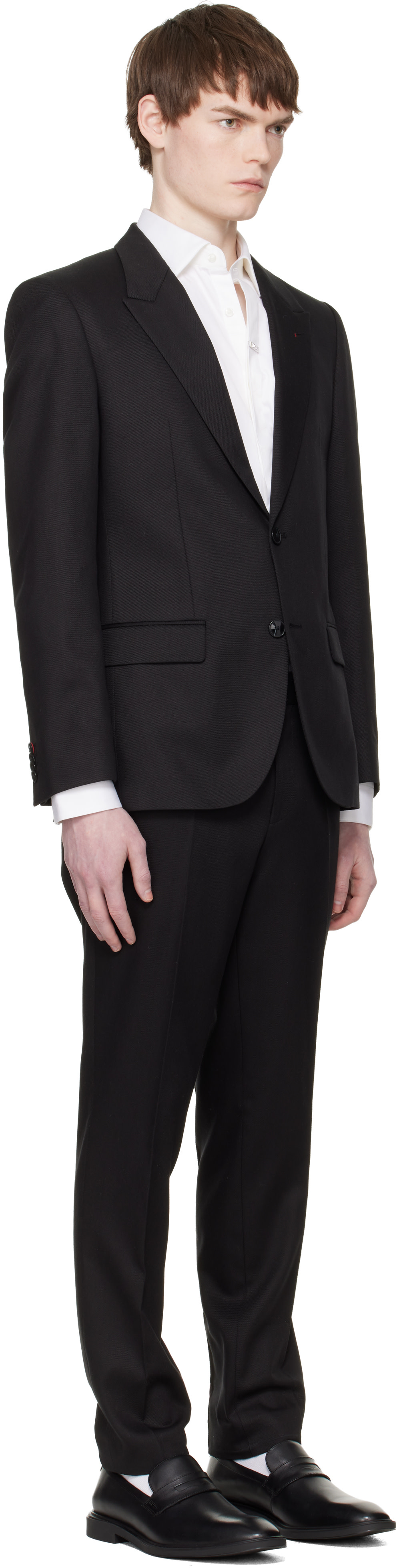 Hugo - Black Three-Piece Slim-Fit Twill Suit