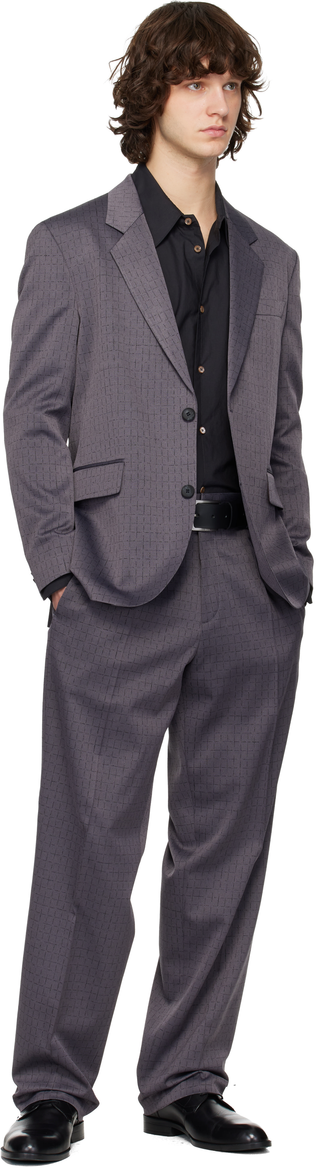 Hugo - Gray Virgin Wool Suit