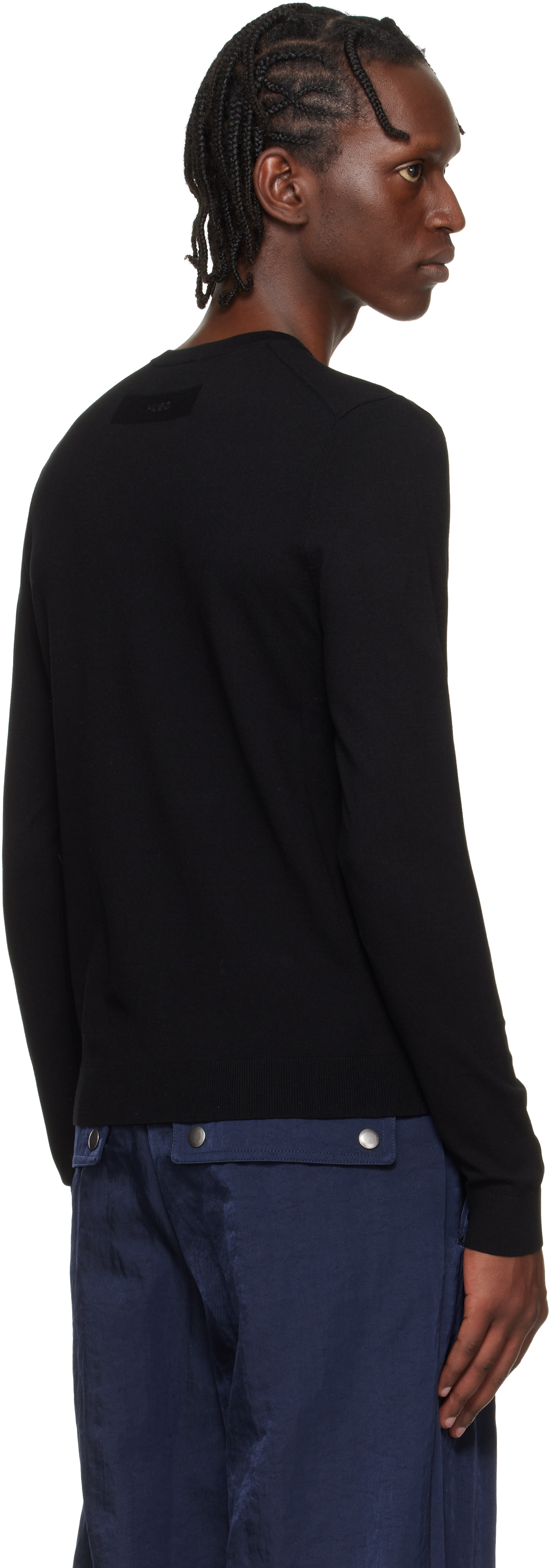 Hugo - Black Regular-Fit Crew Neckline Sweater