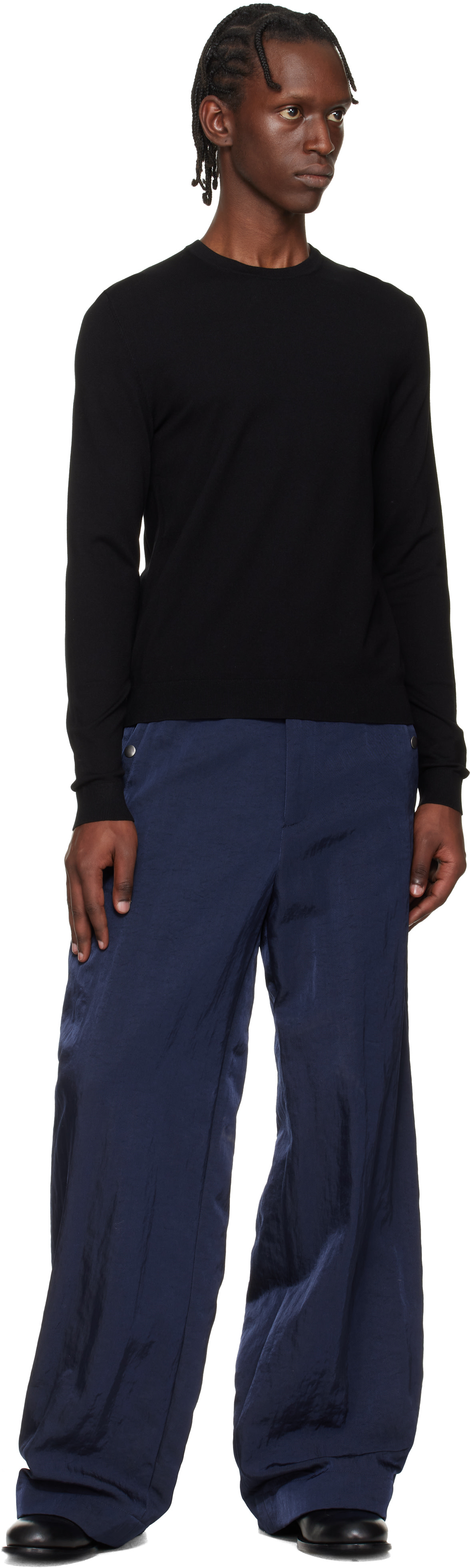 Hugo - Black Regular-Fit Crew Neckline Sweater