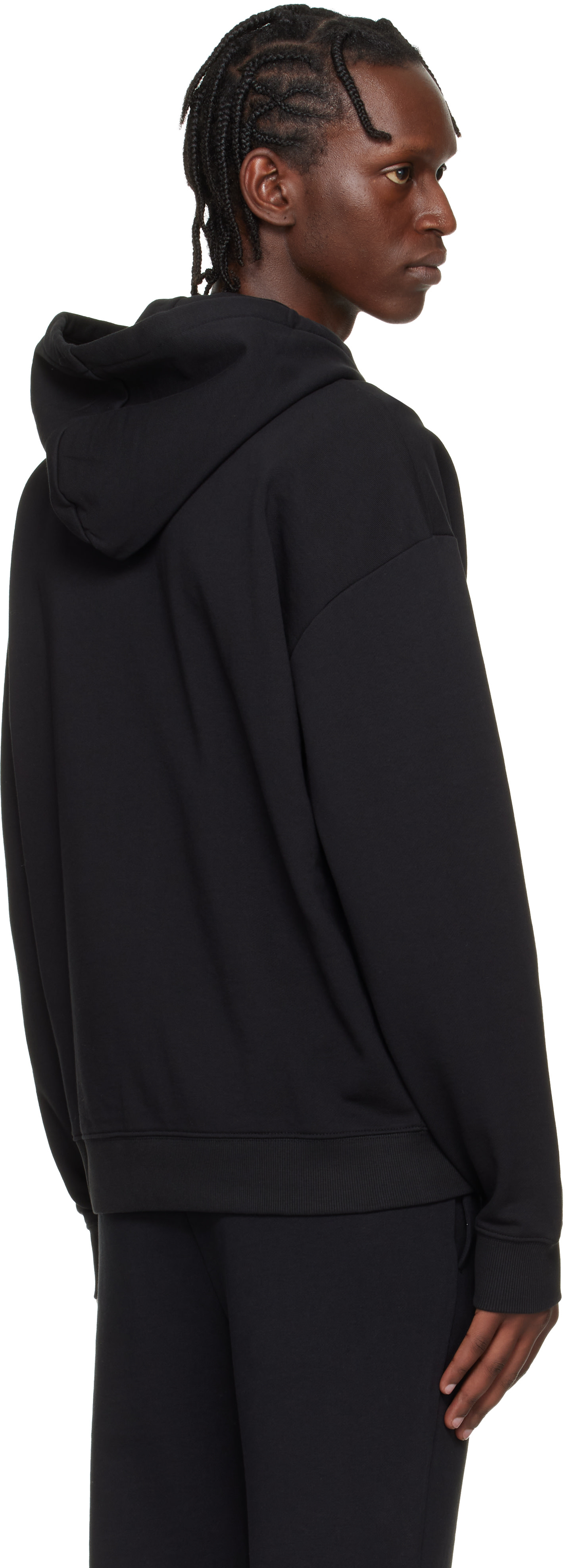 Hugo - Pull à capuche décontracté noir à logo