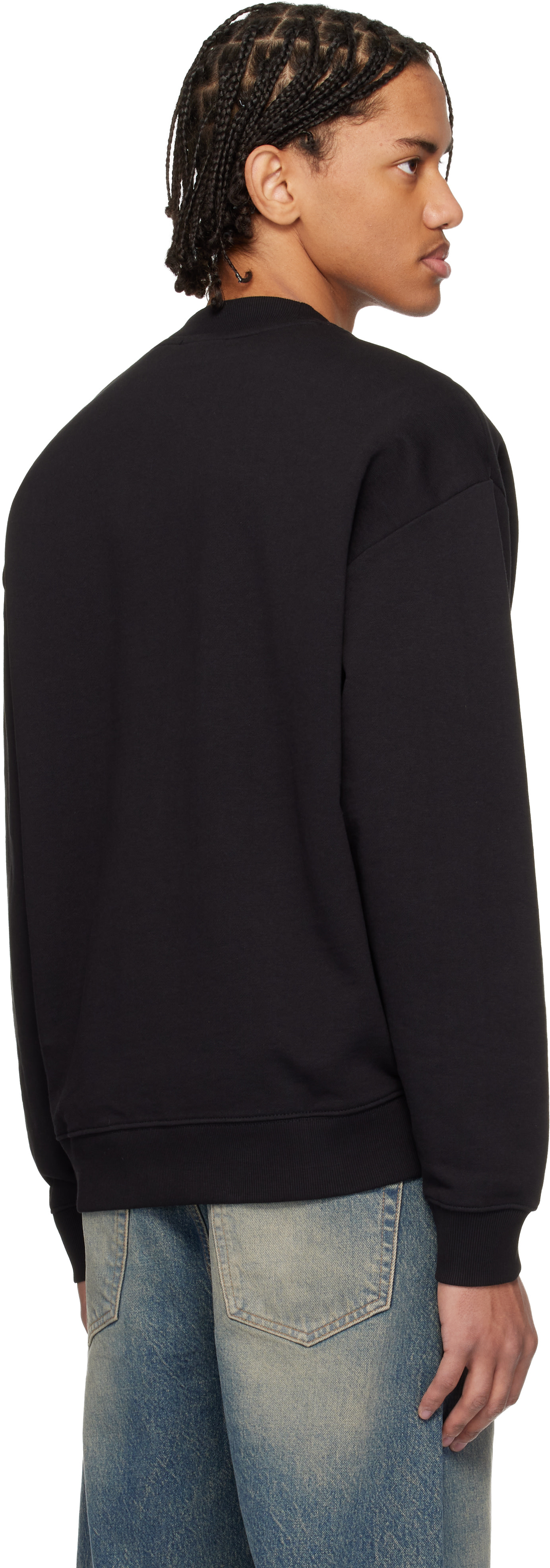 Hugo - Pull molletonné décontracté noir à logo
