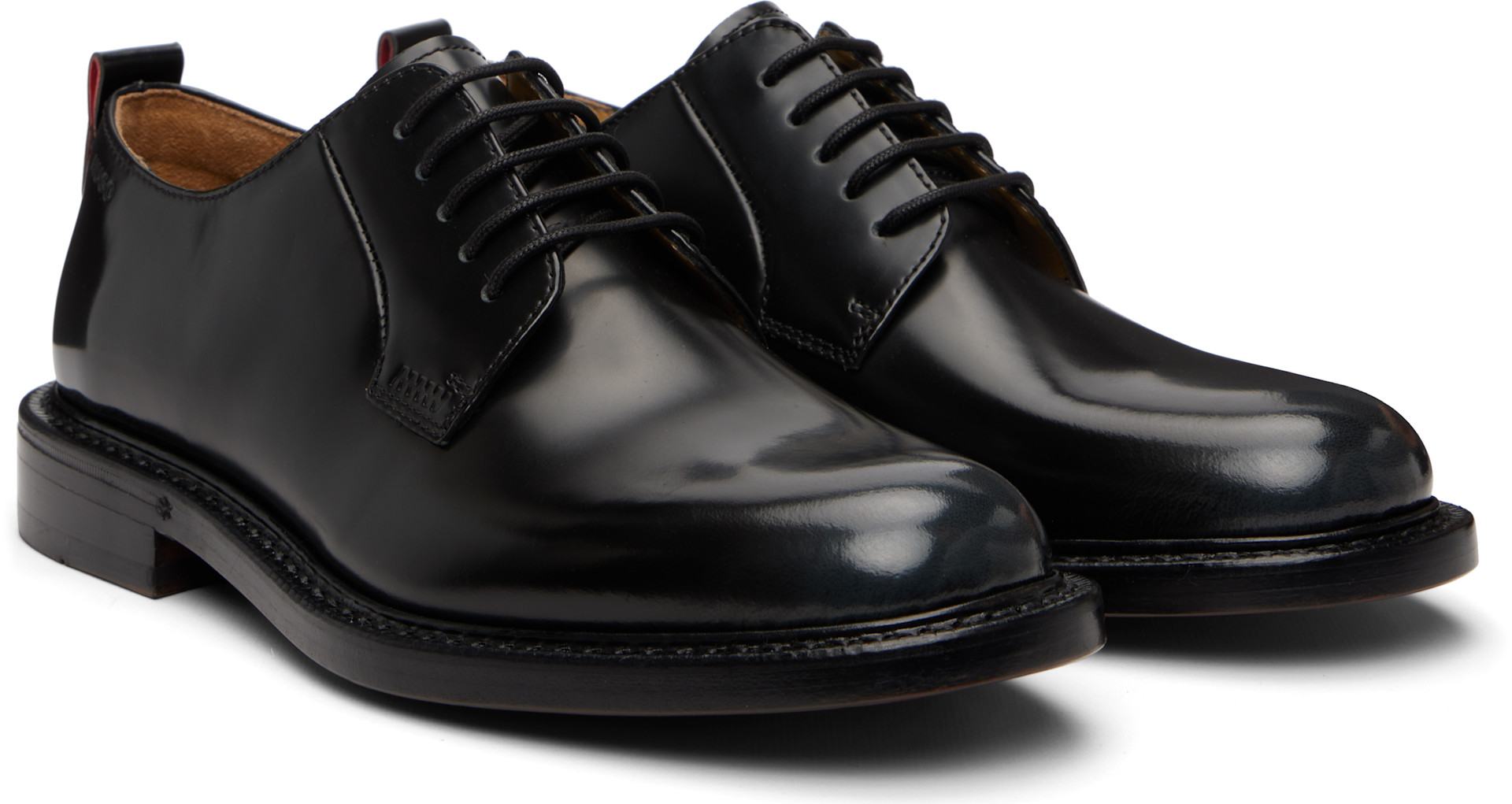 Hugo - Derbys noirs en cuir