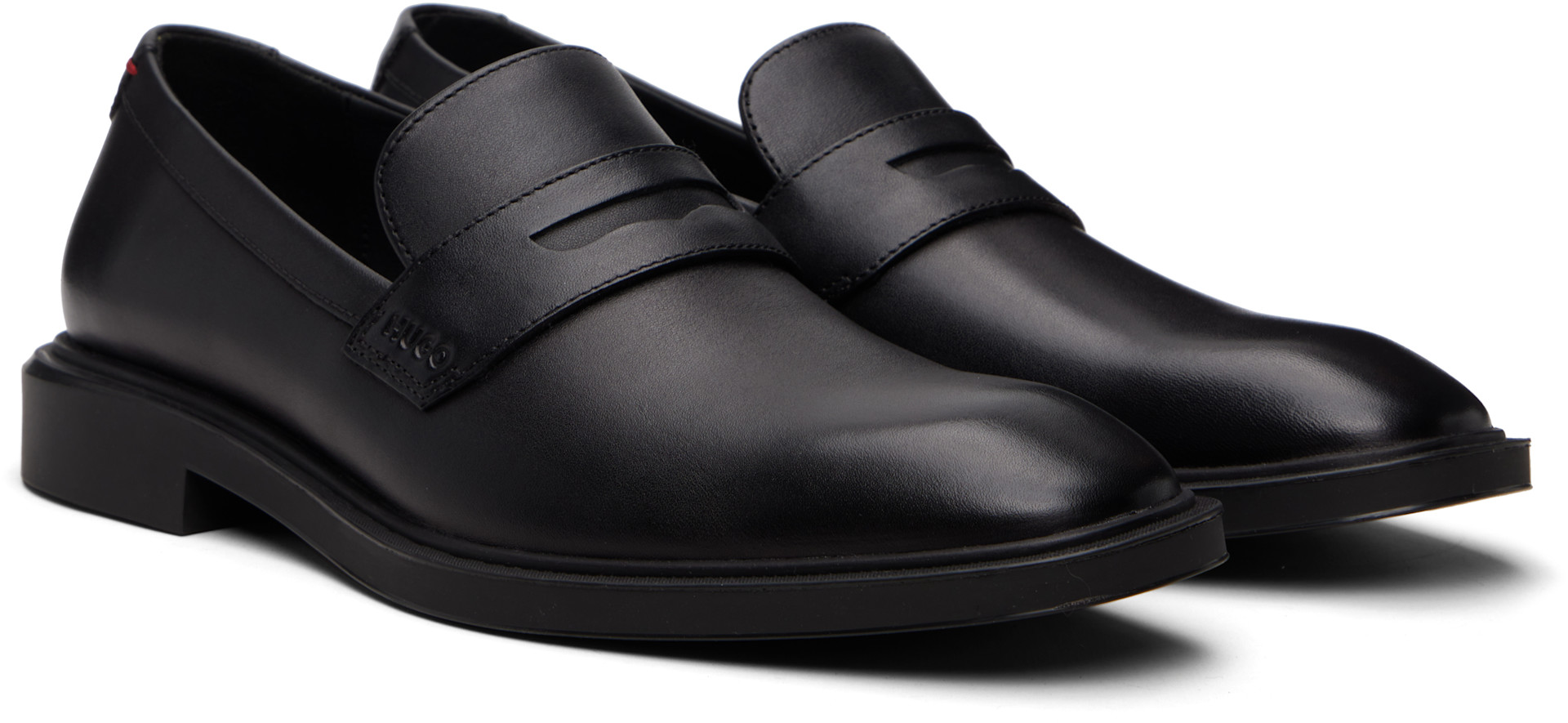 Hugo - Black Penny Trim Loafers