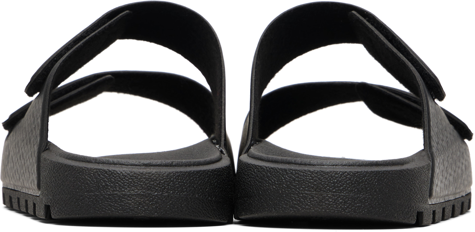 Hugo - Black Printed-Logo Sandals