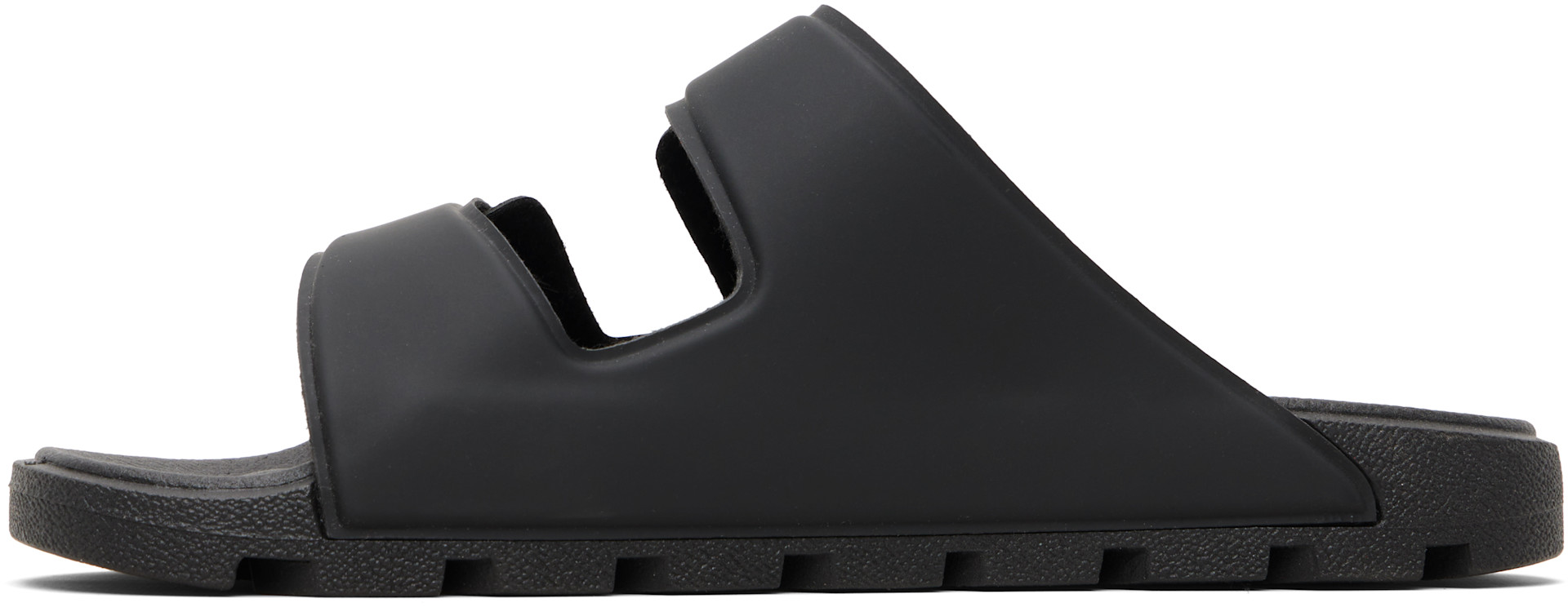 Hugo - Black Logo Double Touch-Closure Sandals