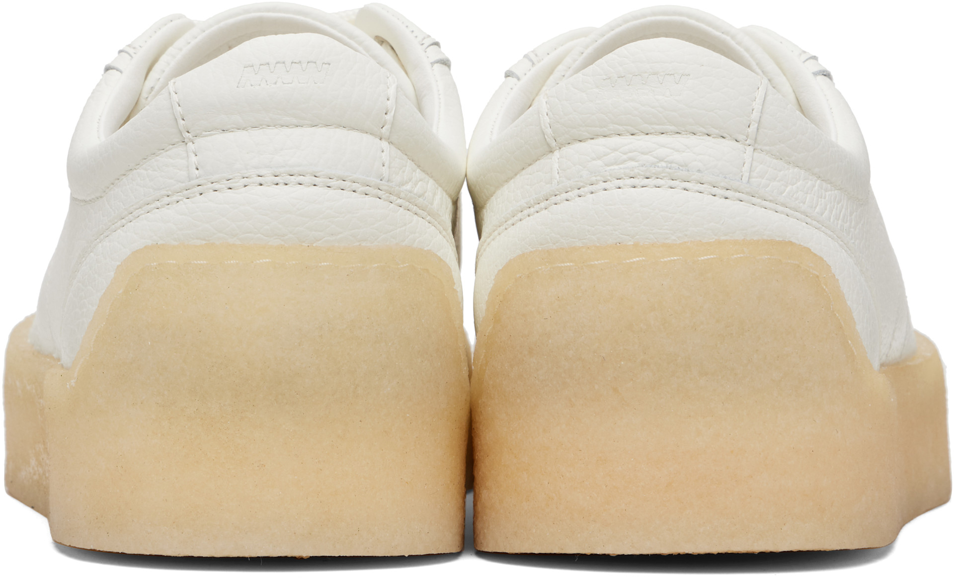 Hugo - White Grained Leather Sneakers