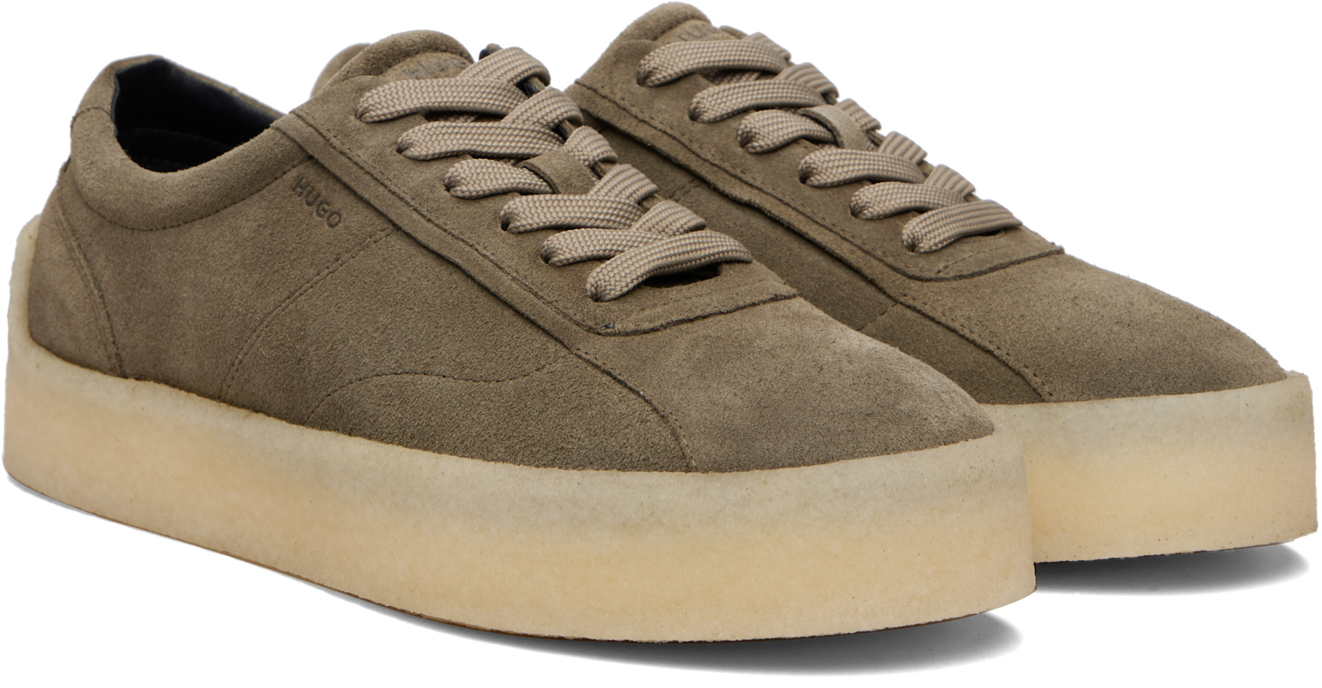 Hugo - Khaki Suede Sneakers