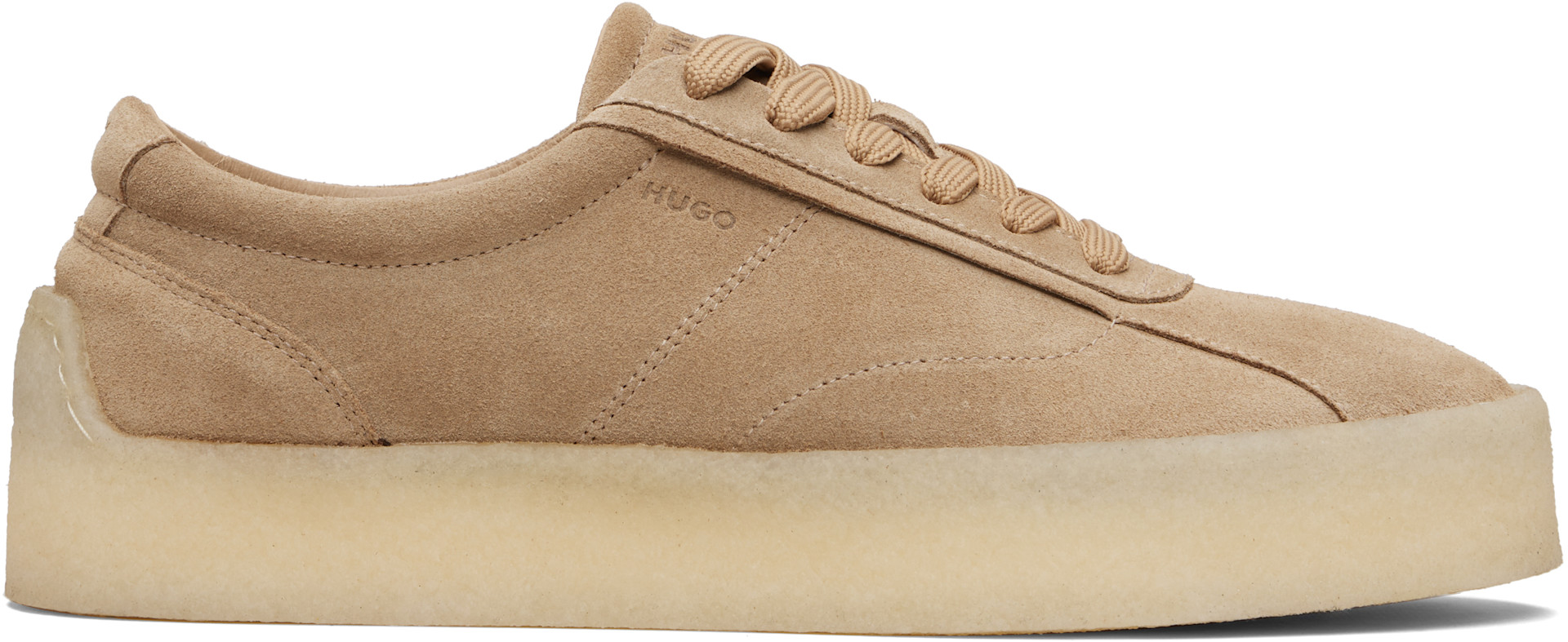 Hugo - Beige Suede Sneakers