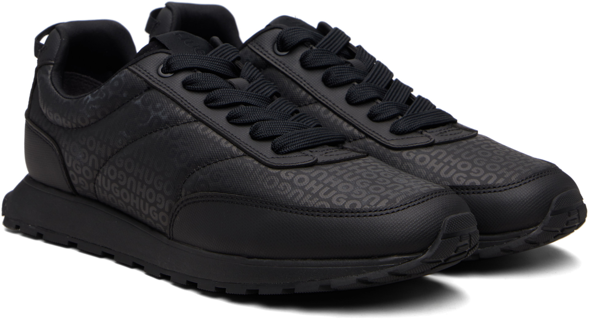Hugo - Baskets noires à monogrammes