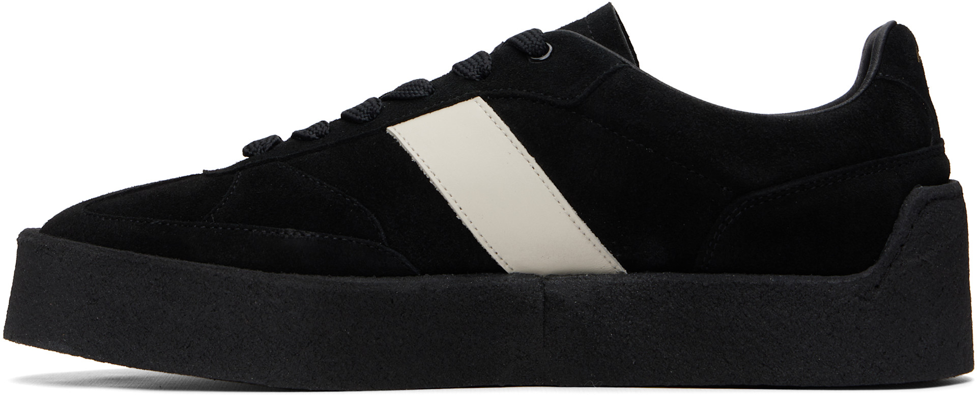 Hugo - Black Suede Side Stripe Sneakers