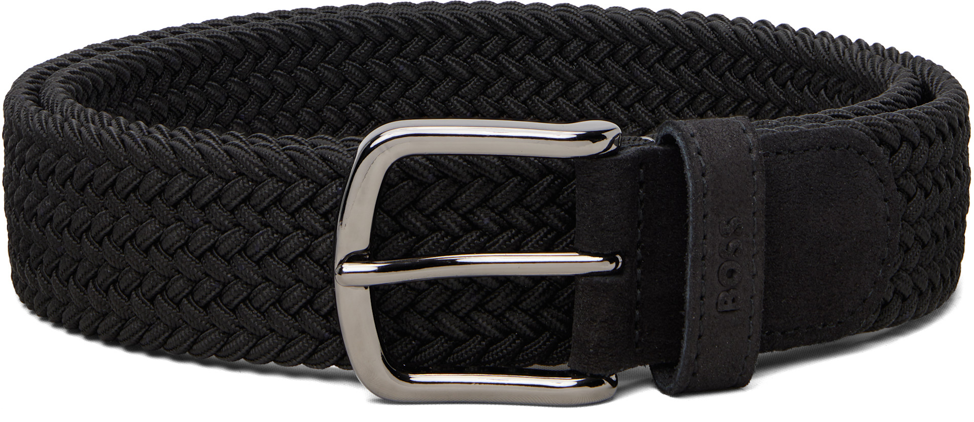 BOSS - Black Braided Logo Belt