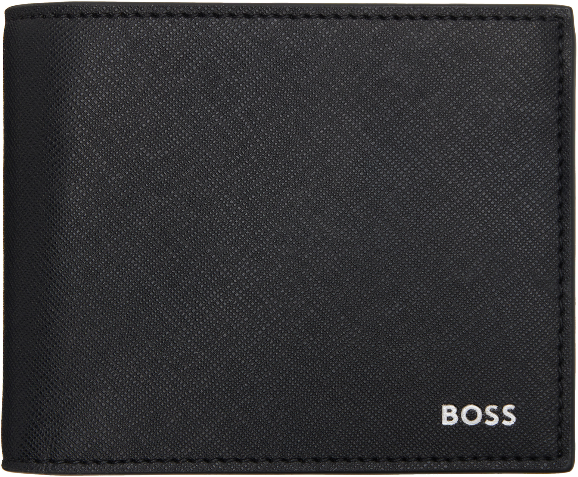 BOSS - Black Saffiano Trifold Wallet