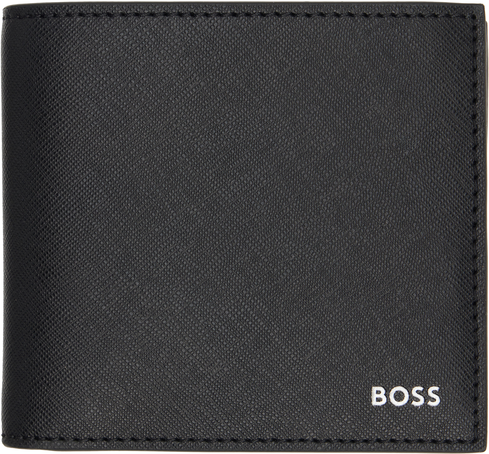 Boss - 블랙 실버 포일 로고 지갑