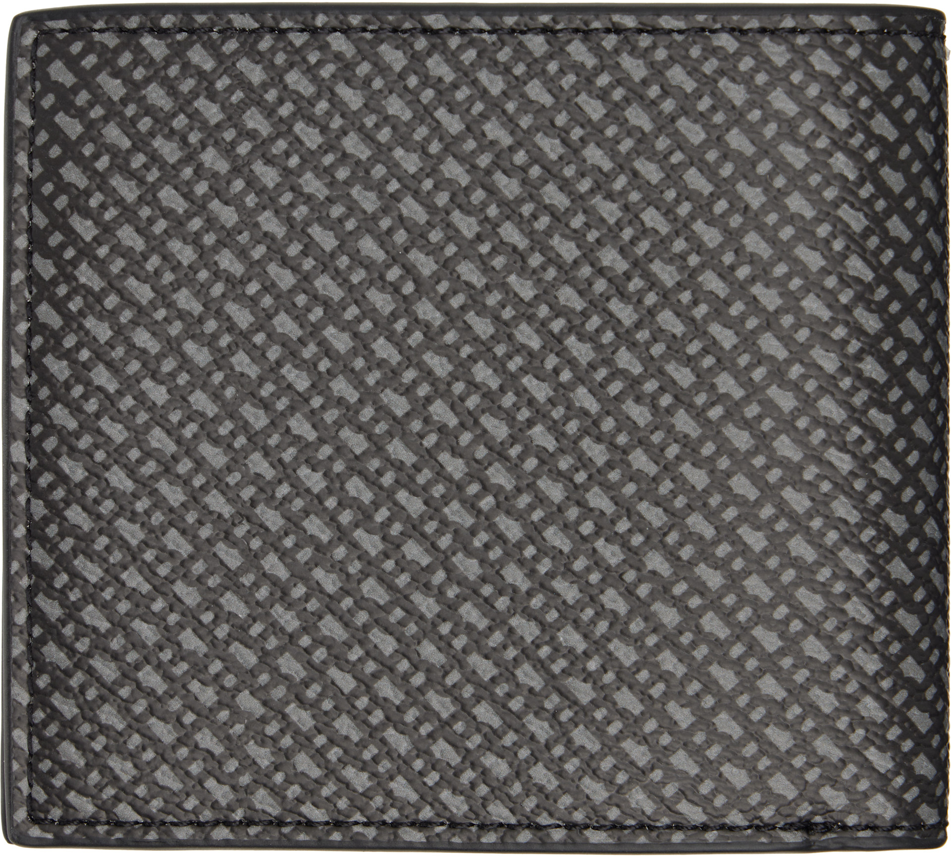 BOSS - Black Grained Faux-Leather Wallet
