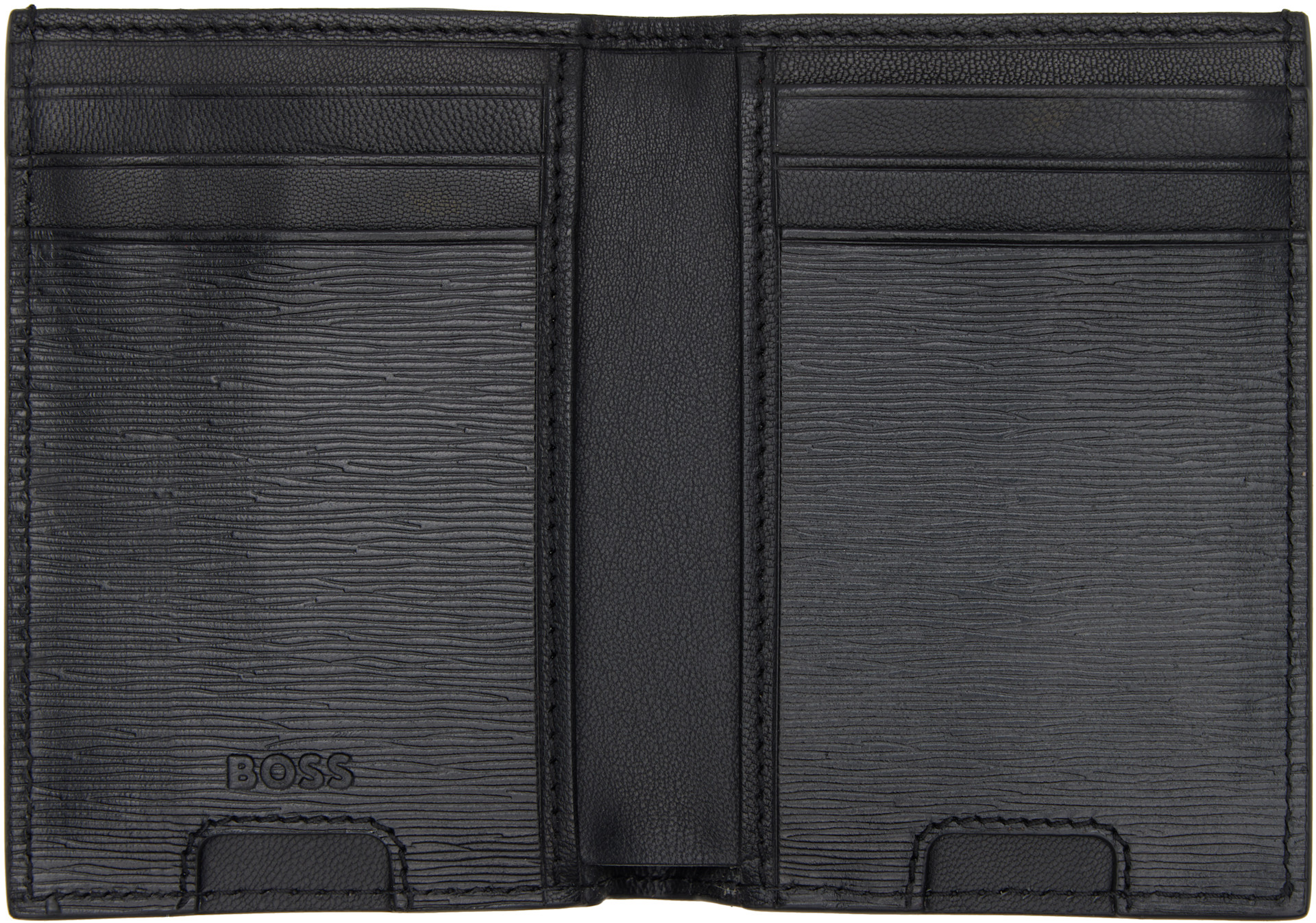 BOSS - Black Vertical Bifold Card Holder