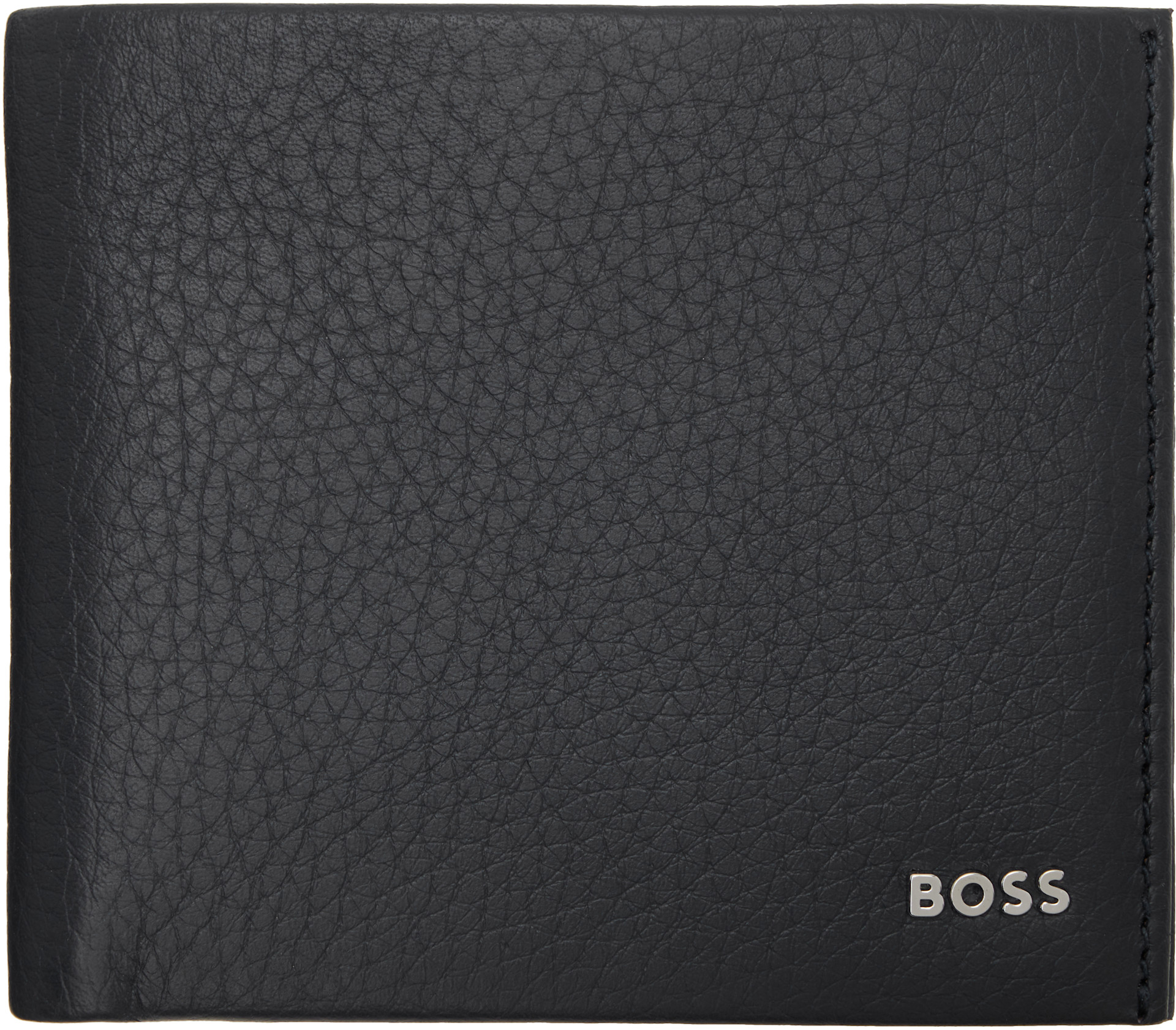 BOSS - Navy Grained Leather Wallet