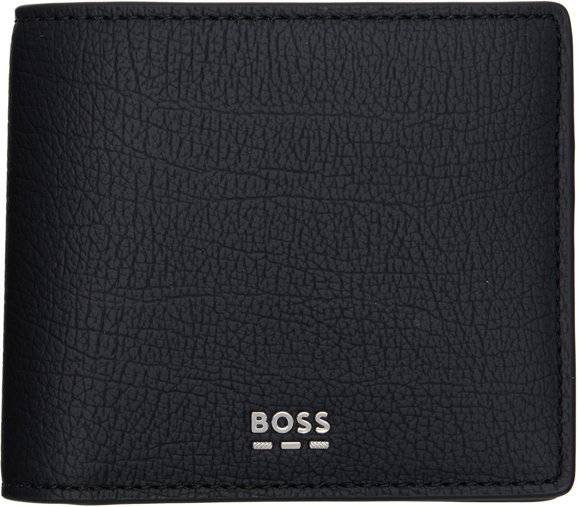 BOSS: ブラック レタリングロゴ 財布 | SSENSE 日本