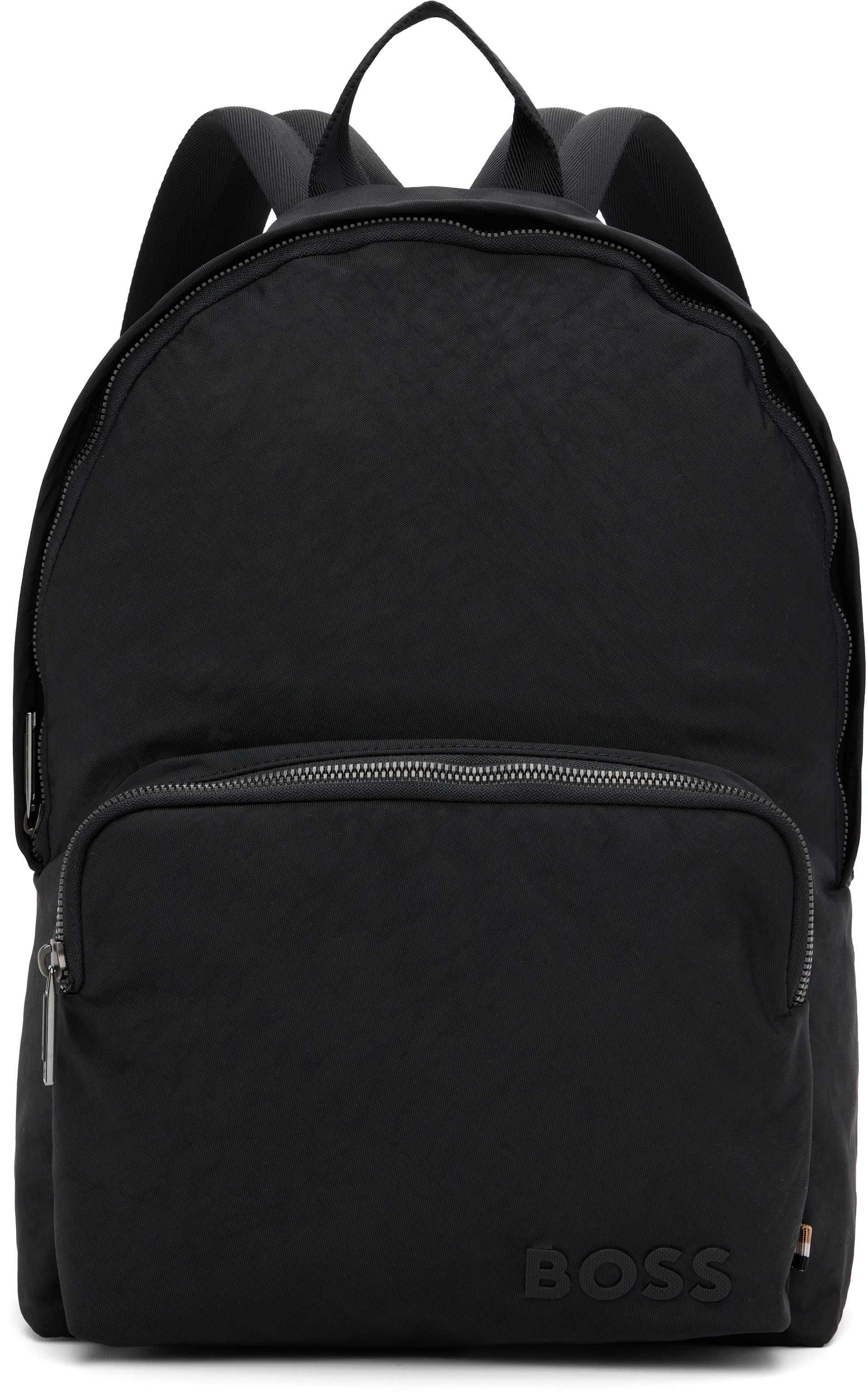 BOSS - Black Coated Canvas Backpack