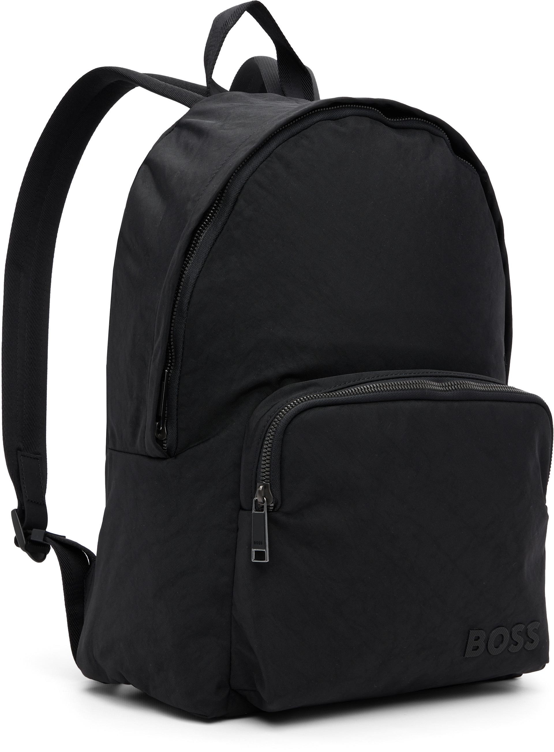 BOSS - Black Coated Canvas Backpack