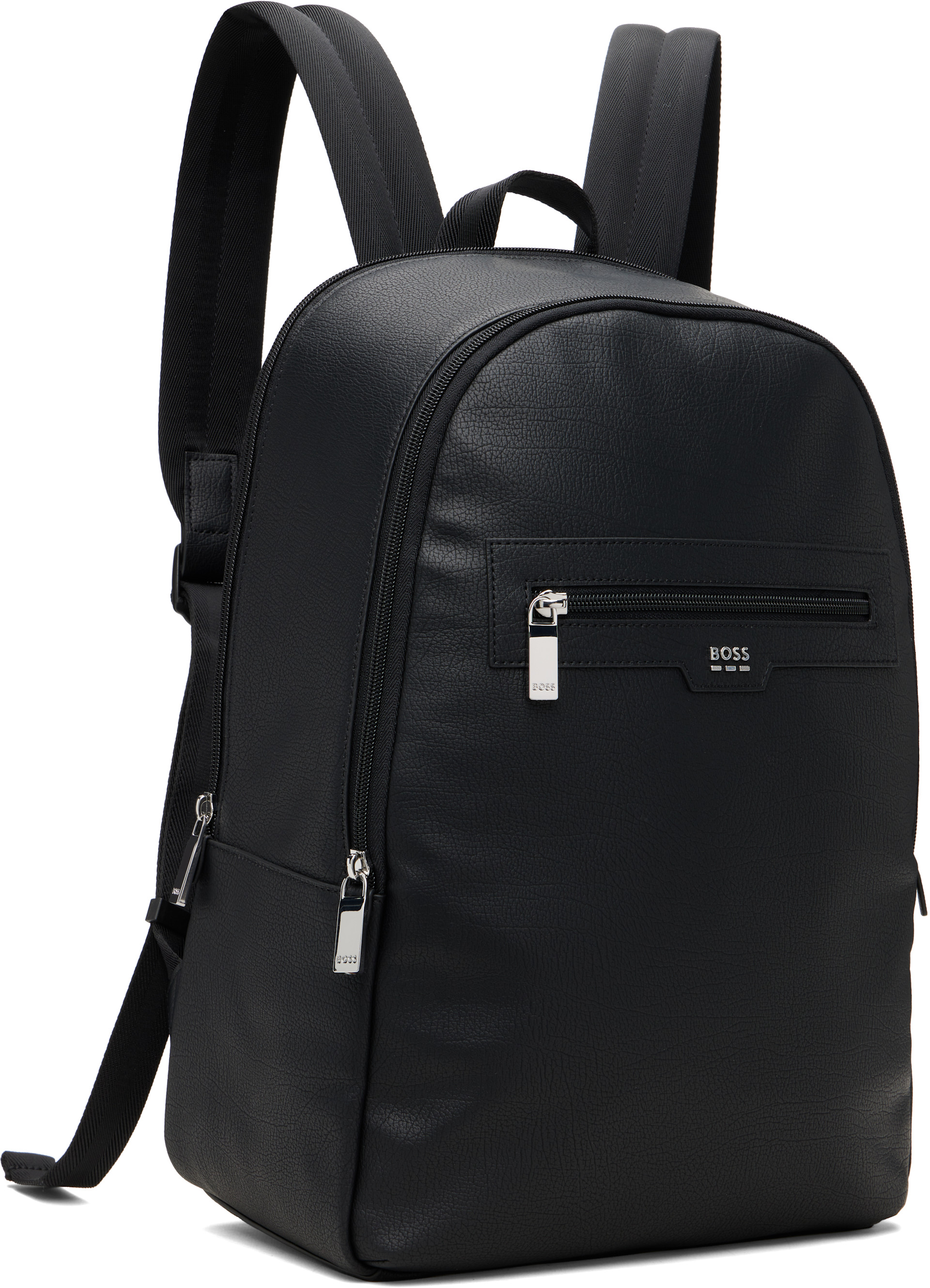 Boss - Sac à dos noir à ferrures à logo
