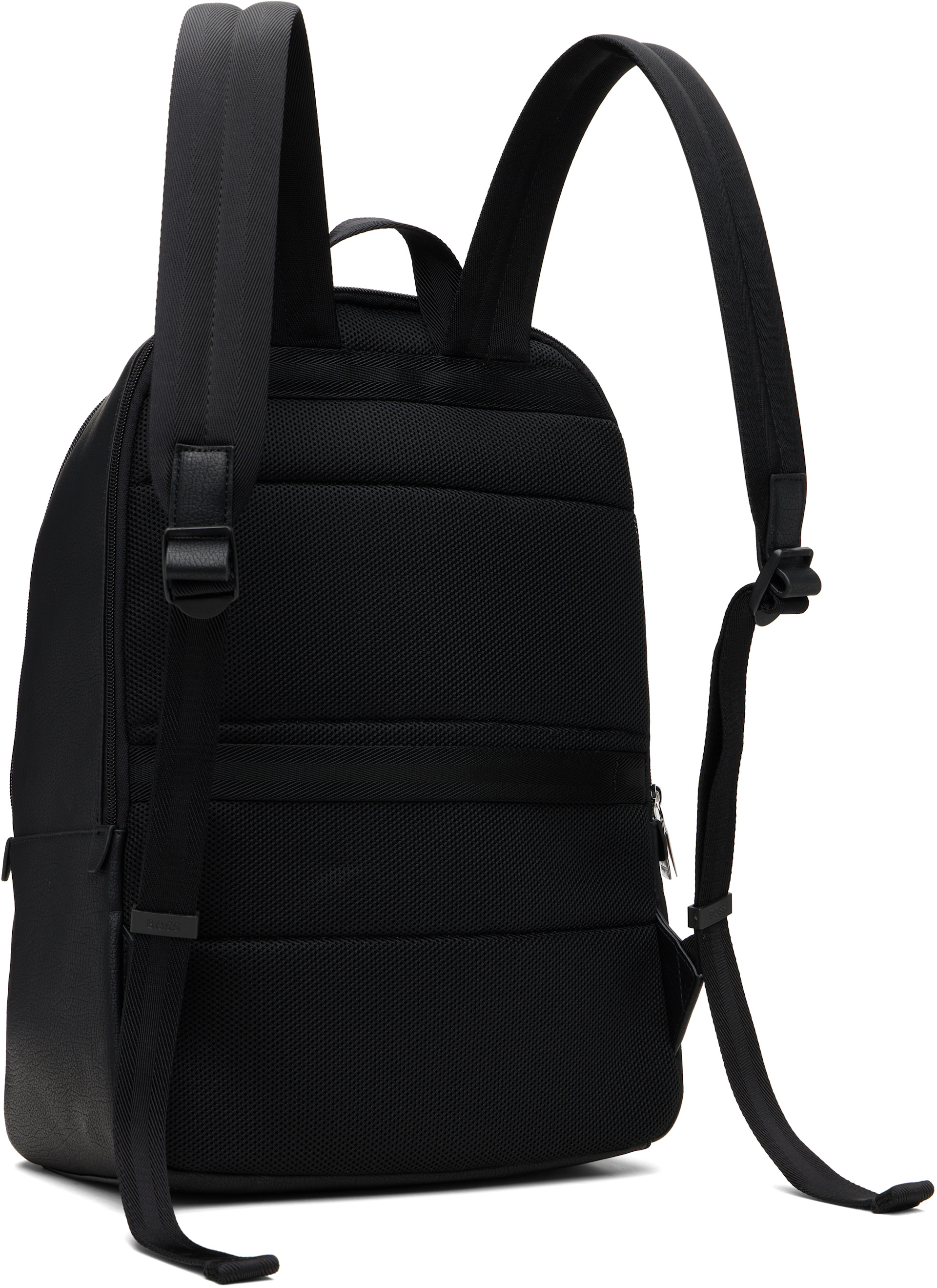 Boss - Sac à dos noir à ferrures à logo