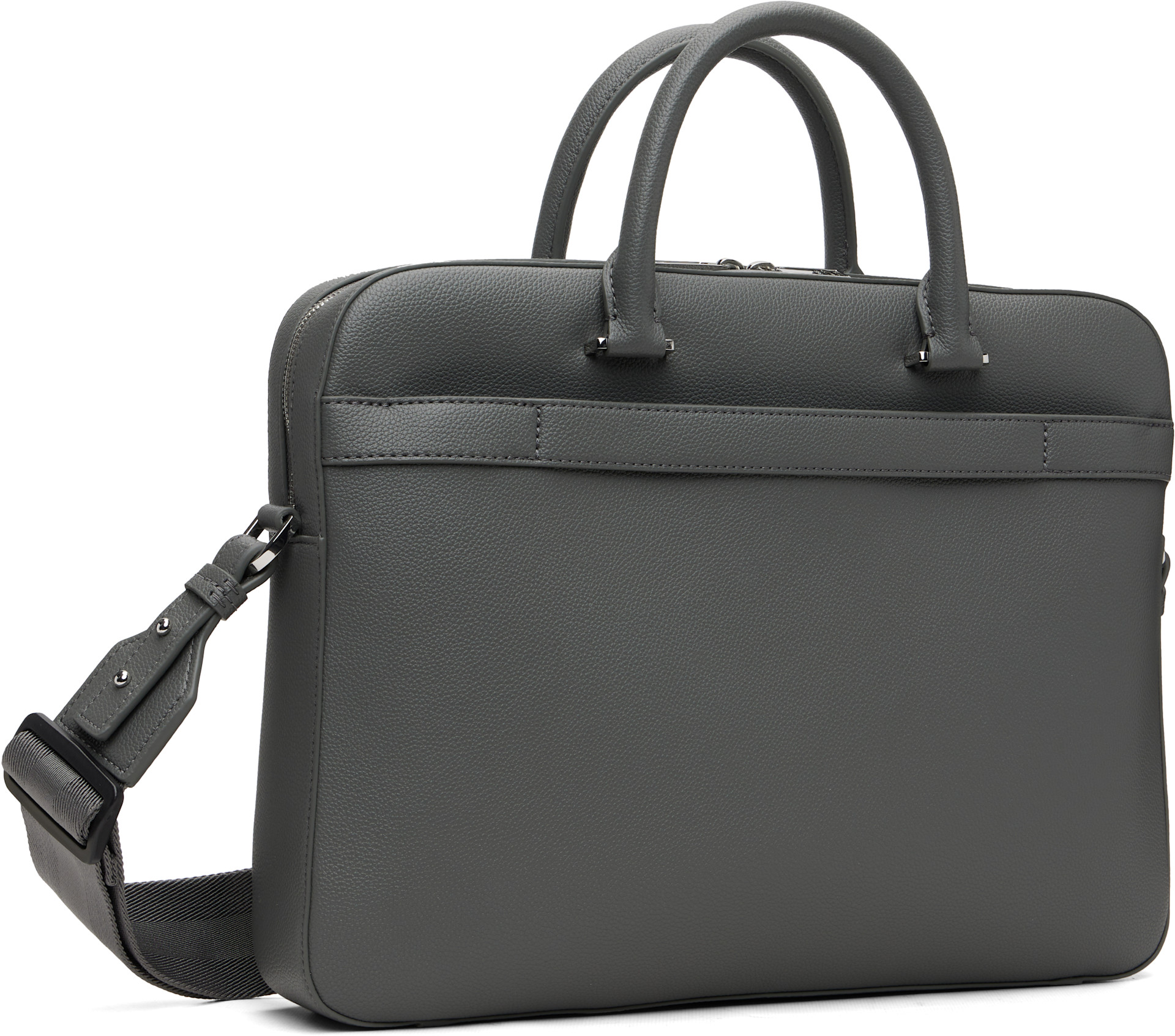 Boss - Porte-document gris à logo gaufré