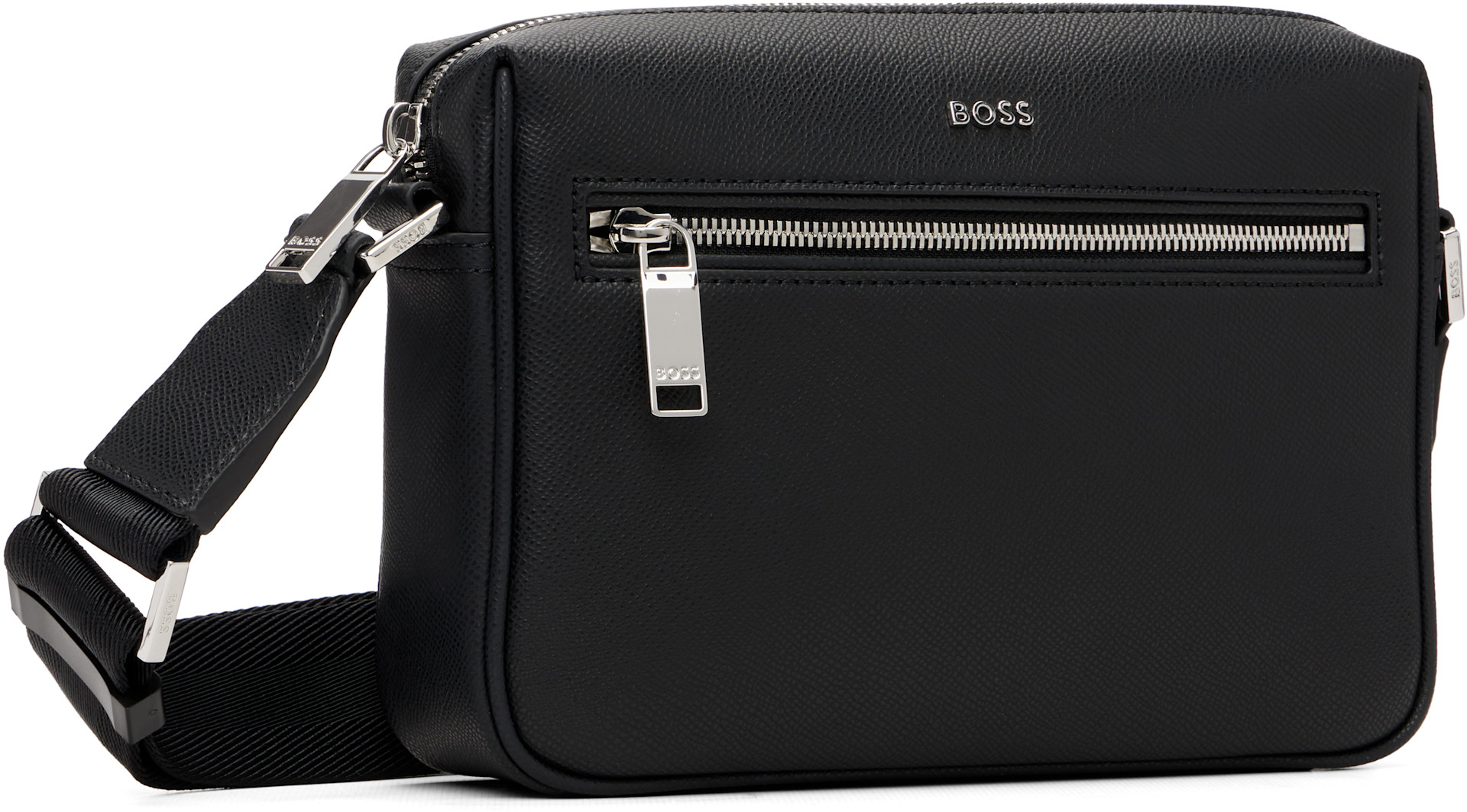 その他 boss BOSS: Black Logo Lettering Crossbody Bag | SSENSE